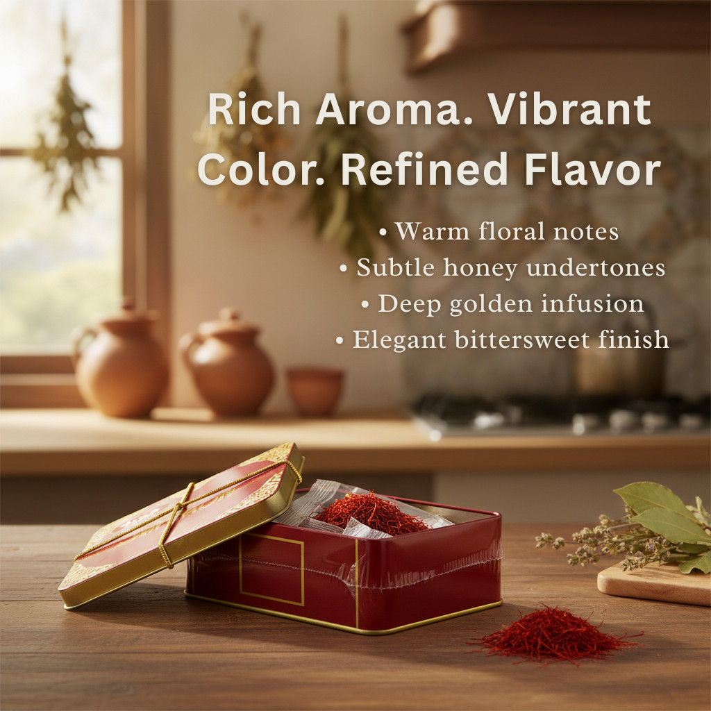Alma Gourmet Altaj Premium Spanish Saffron Threads Spice 1 Ounce Tin