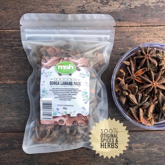 Indonesian star anise Bunga Lawang whole spice 50g natural herbal spice blend