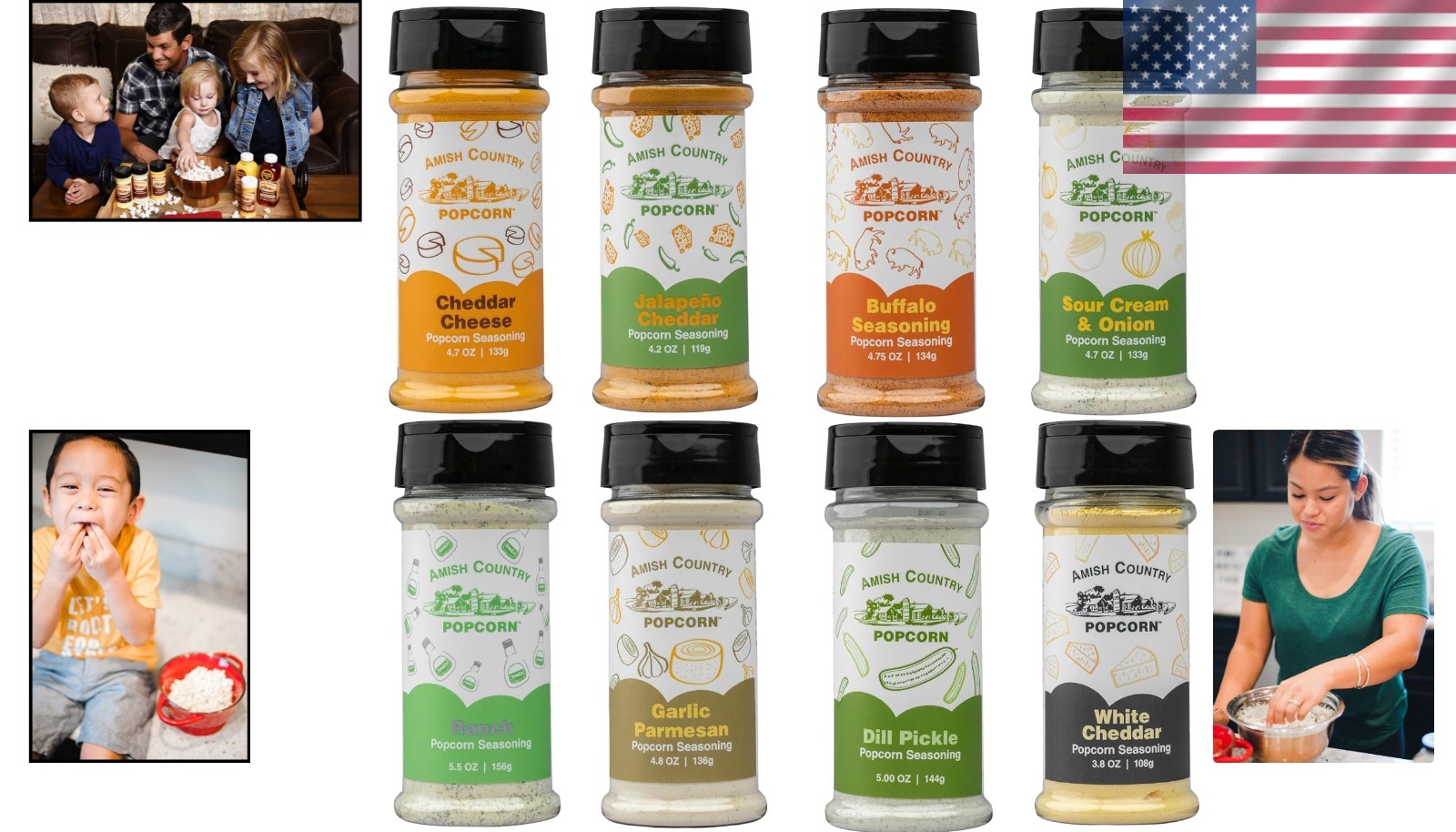 Flavorful 8-Pack Sampler: Non-GMO, Gluten-Free Seasonings for Healthy Snacking