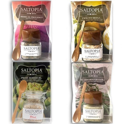 4 Pack Saltopia Gourmet Infused Sea Salt Herbs De Provence Artisanal Seasoning
