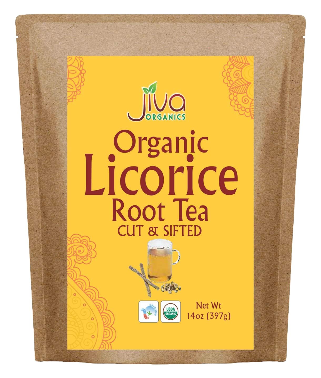 Organic Licorice Root Tea (Cut & Sifted) 1 Pound (Pack of 1)