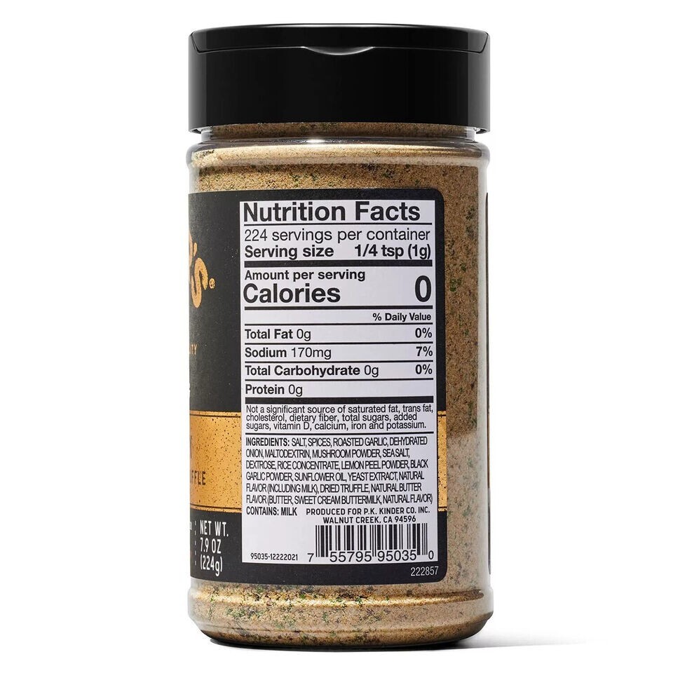 2 Kinder’s Prime Steak W/Black Garlic & Truffle Premium Seasoning No MSG 7.9 Oz