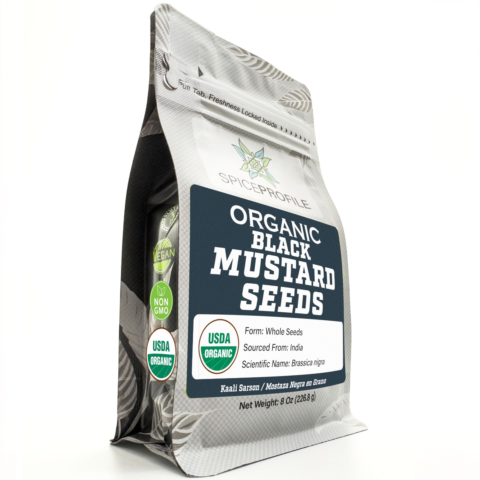 USDA Organic Black Mustard Seeds, Lab Tested, Resealable 8 oz Pouch, Kaali Ra…