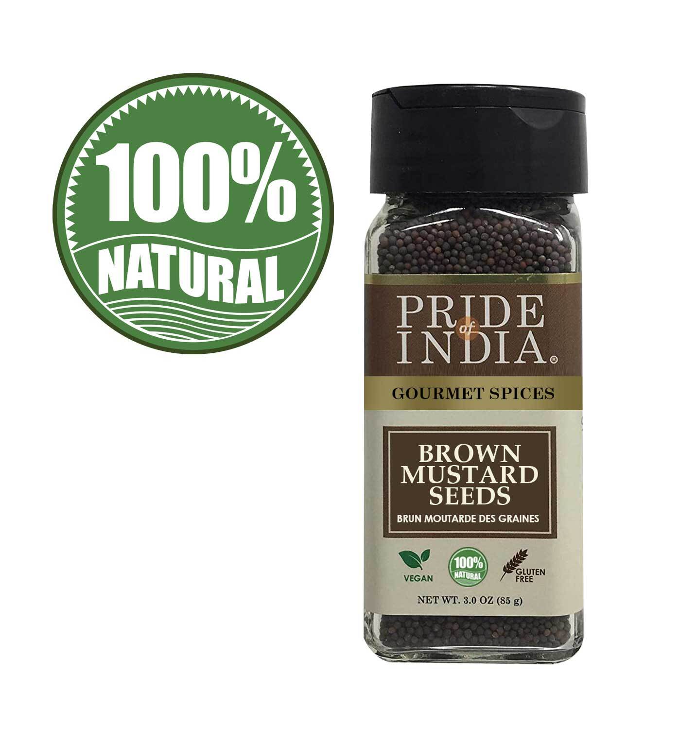 PRIDE OF INDIA Gourmet Brown Mustard Seed Whole