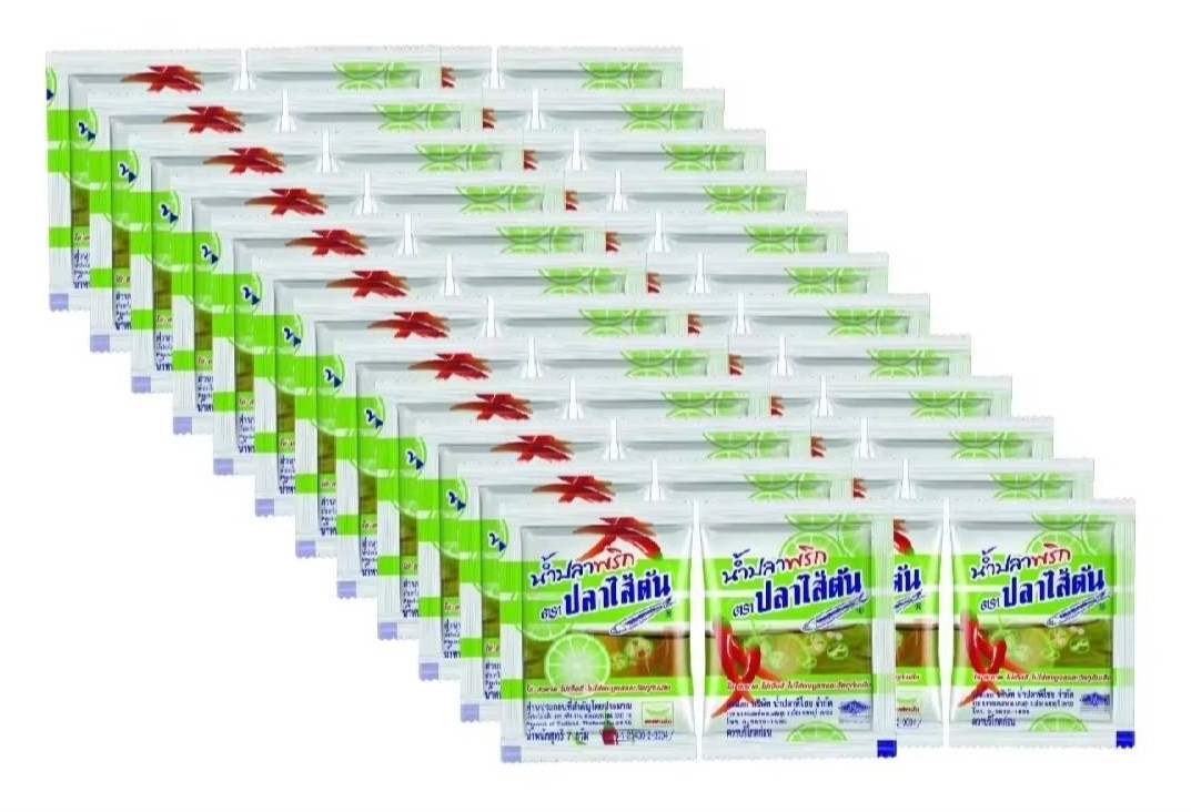 Thai Fish Sauce Mixed Chili Seasoning Original Food Spicy Salty 7g.x 50 Sachets