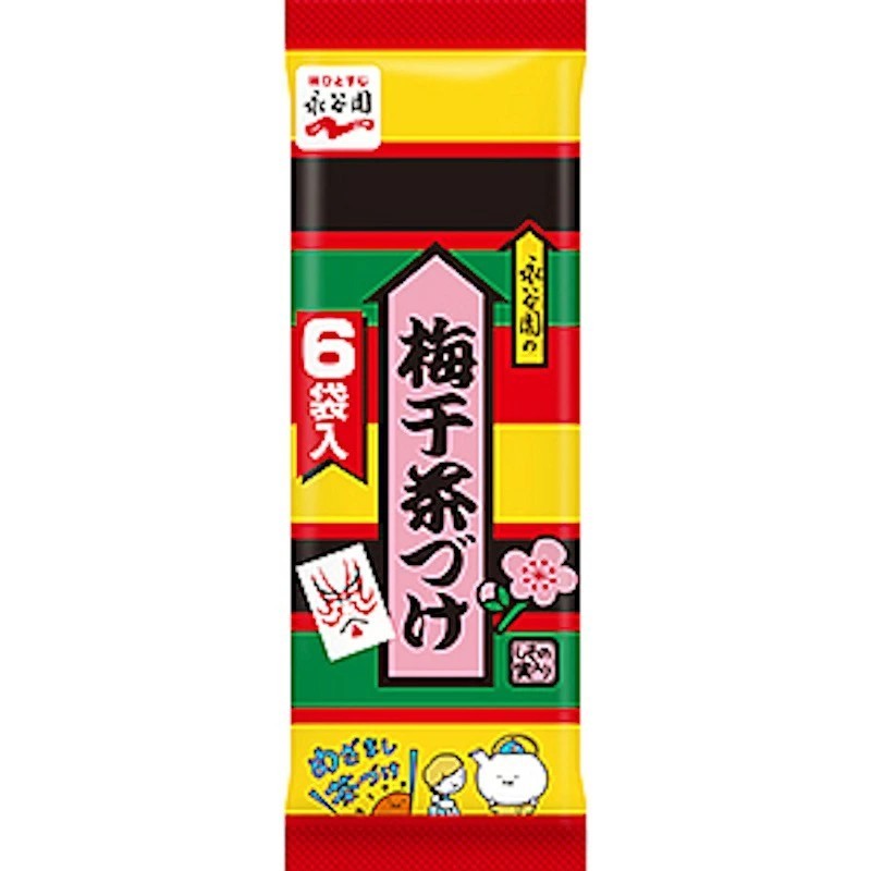 NAGATANIEN Otyaduke Ochazuke Seasoning (Pickled Plum ) Pack of 6 bags Japanese