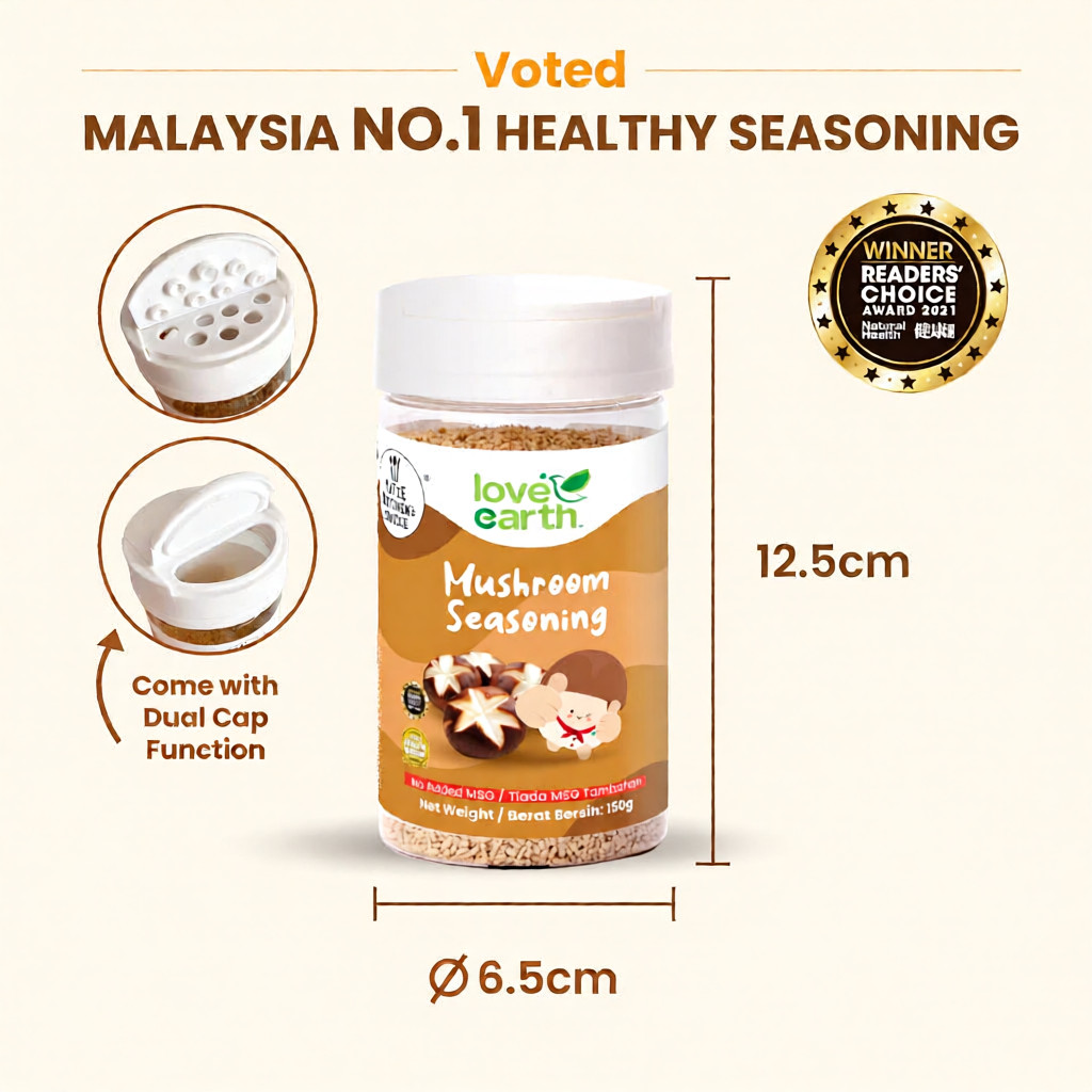 Healthy Mushroom Seasoning (Love Earth Brand) (150g with FREE Junior Pack 18g)