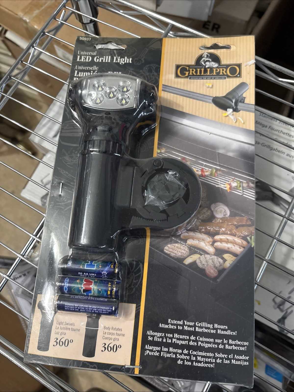Grill Pro Universal LED Grill Light Batteries Included