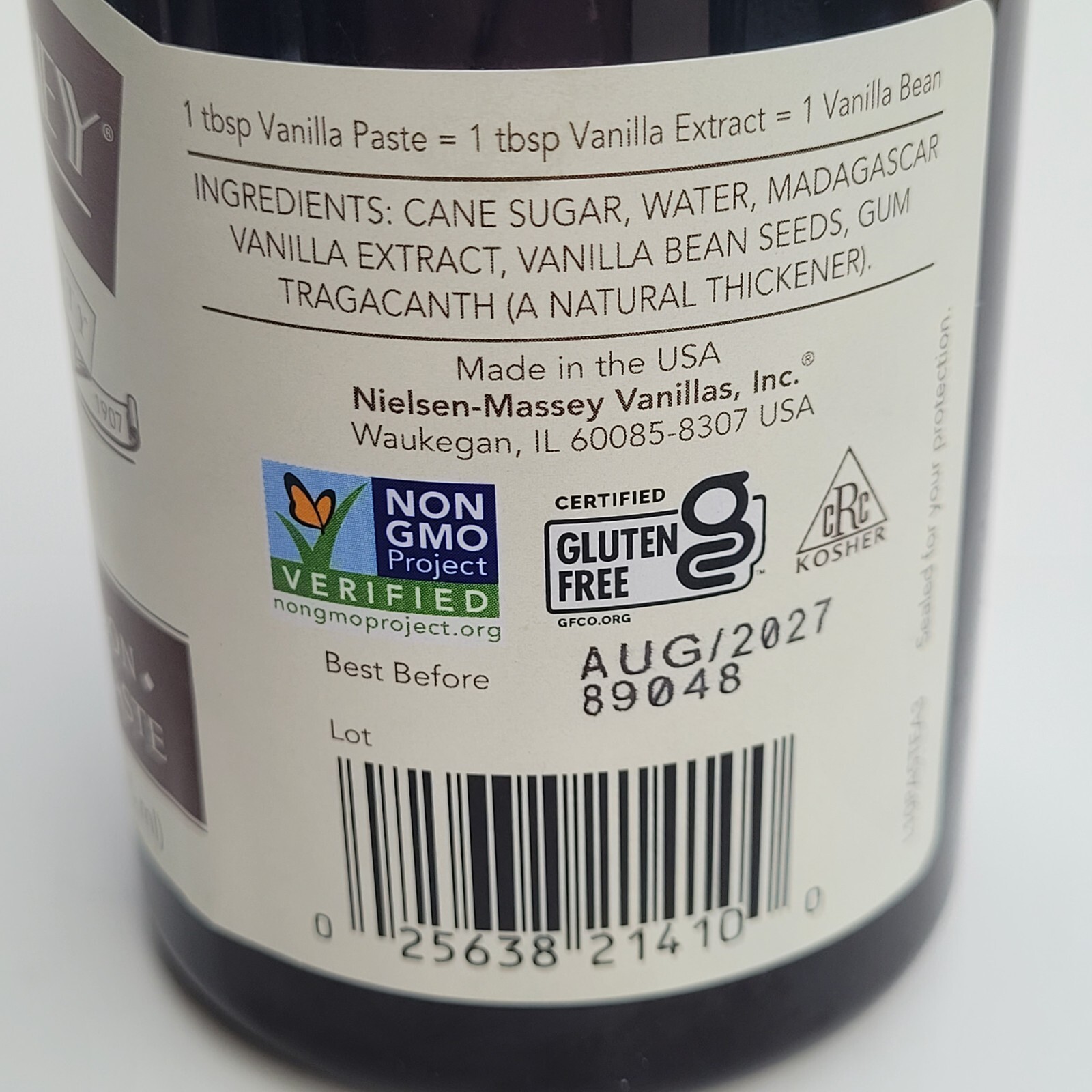 Nielsen-Massey Finest Quality Madagascar Bourbon Pure Vanilla Bean Past 10 FL OZ