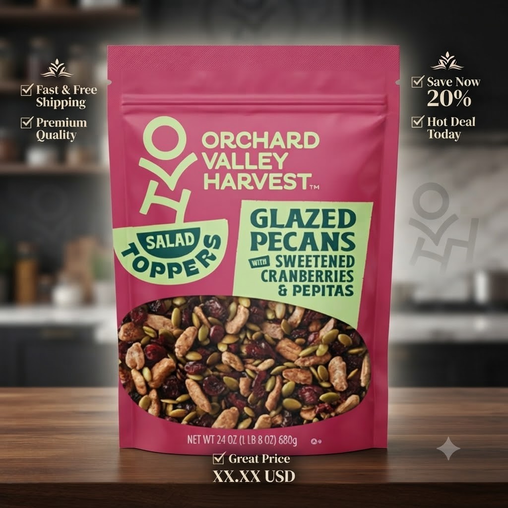 Orchard Valley Harvest Salad Toppers Glazed Pecans 24 oz Snack Topping