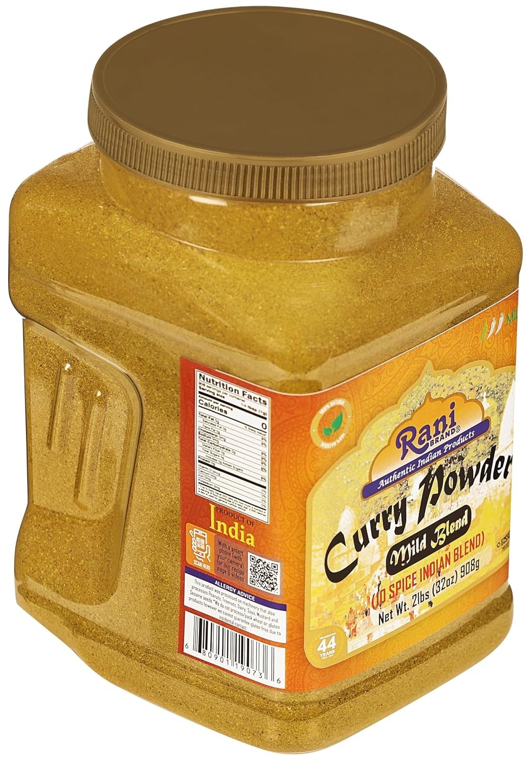 Rani Curry Powder Mild 10-Spice Authentic Indian Blend 2lbs 908g PET Jar ~ Al…