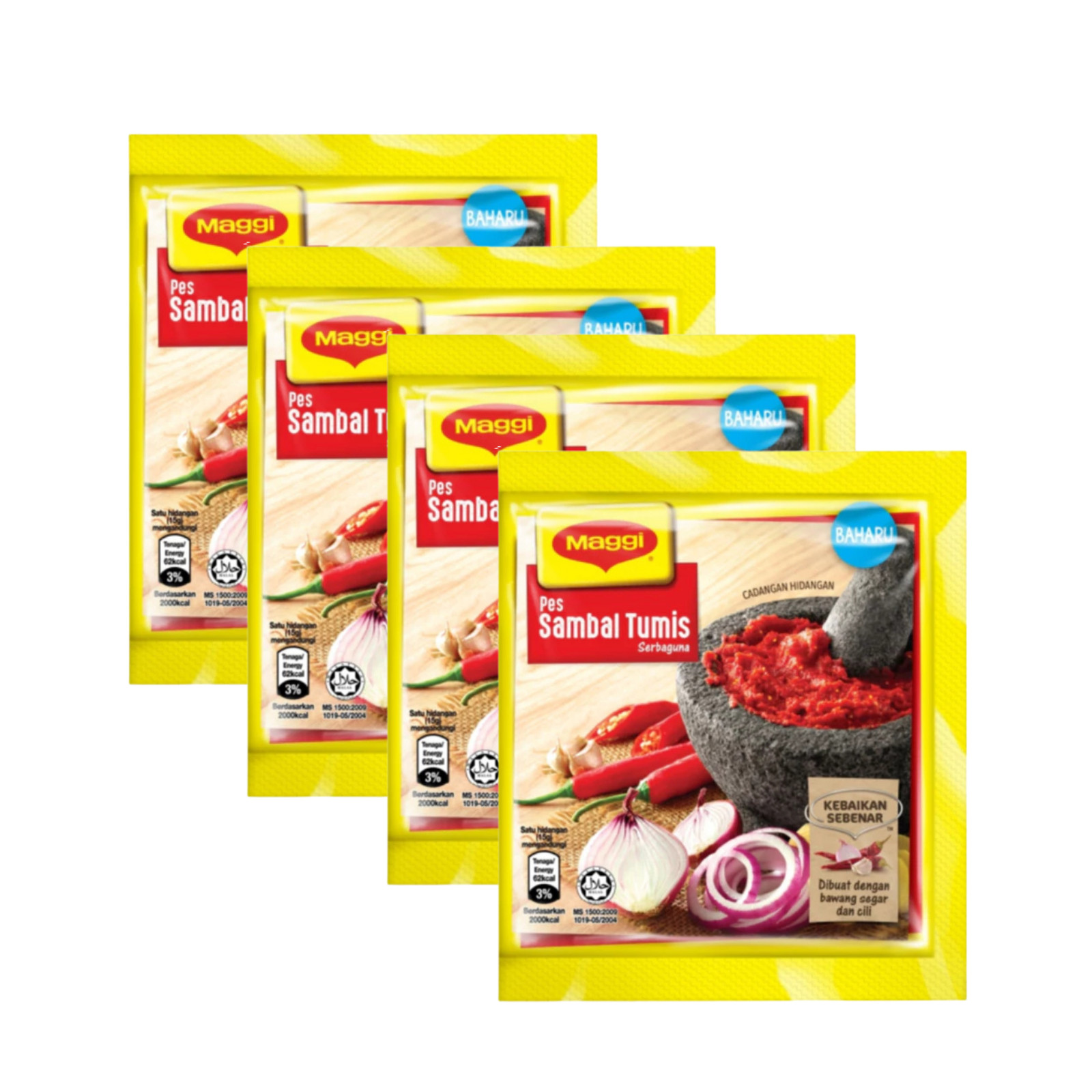 MAGGI® Sambal Tumis 60g x4 – Easy Pecah Minyak | Authentic Malaysian Chili