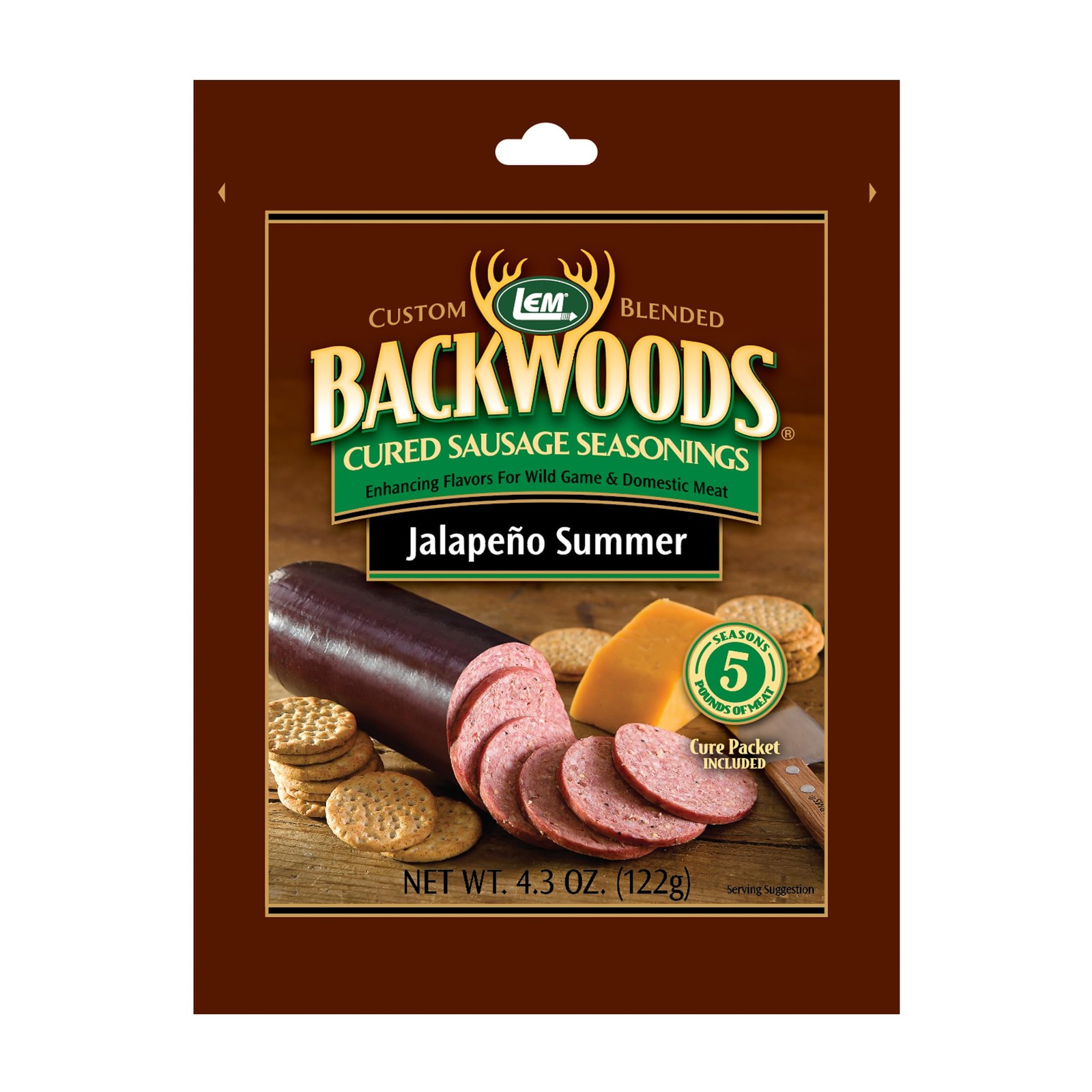 LEM Backwoods Cured Sausage Seasoning with Cure 21.5 Ounce (Pack of 1)