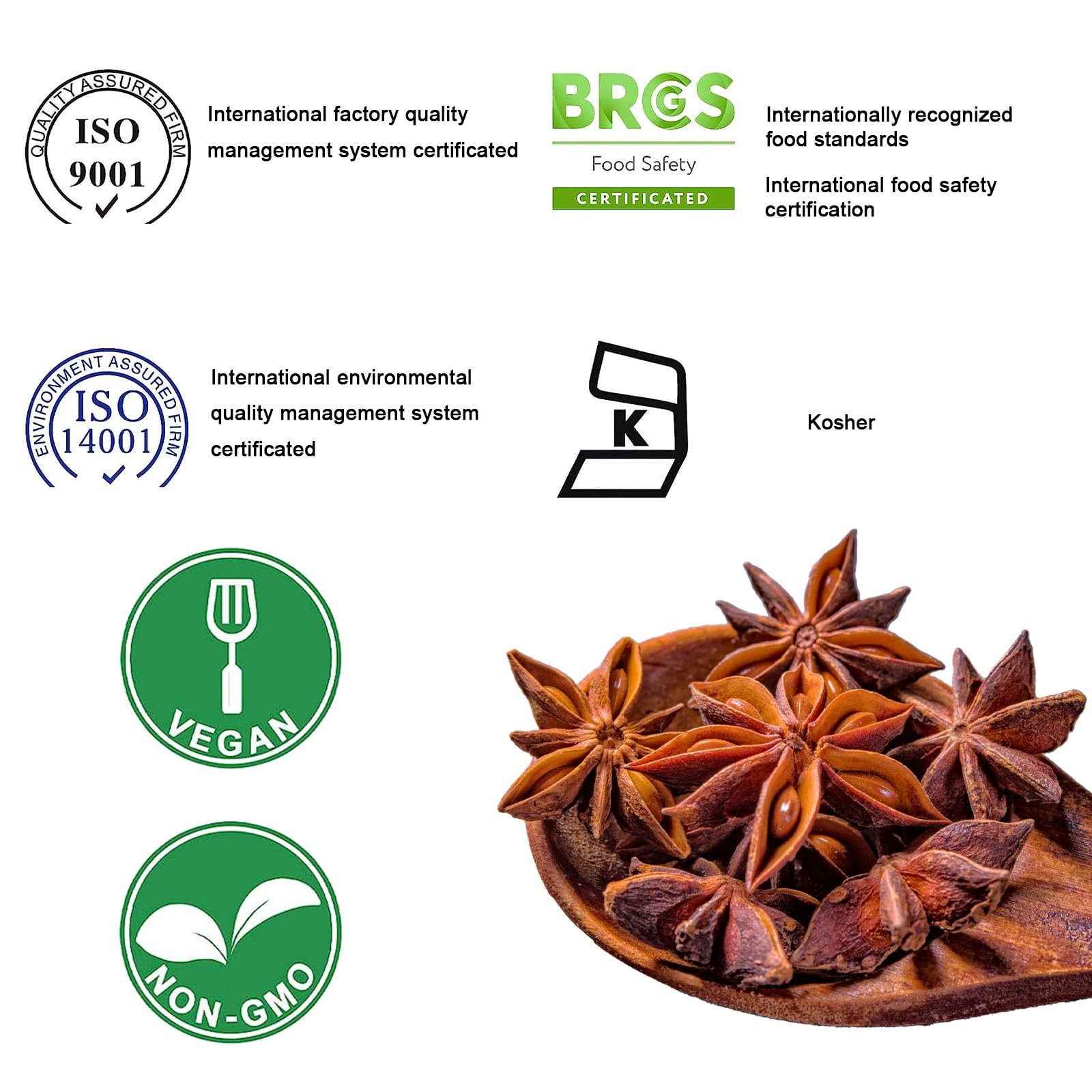 Star Anise 7oz(200g), Chinese Whole, Fresh, Pure and 7 oz