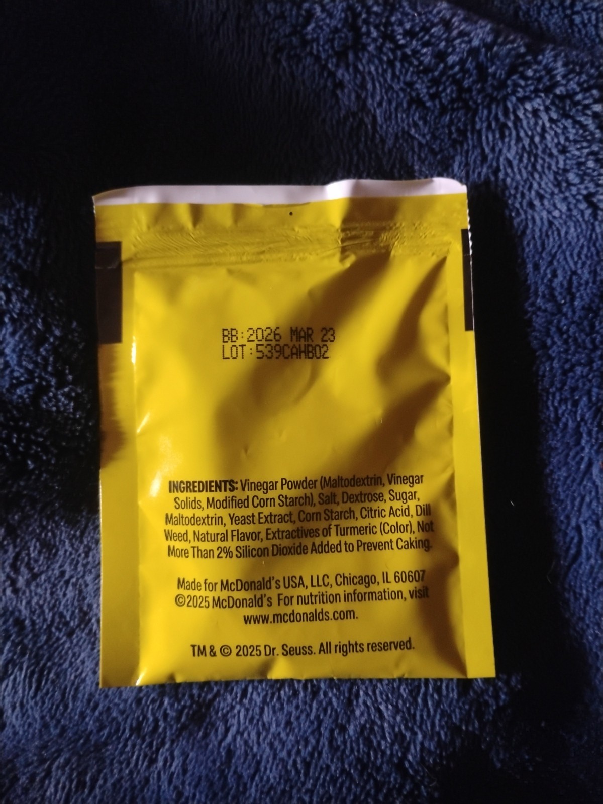 Brand New Sealed Grinch Dill Pickle Seasoning Mix From McDonald’s Grinch Meal