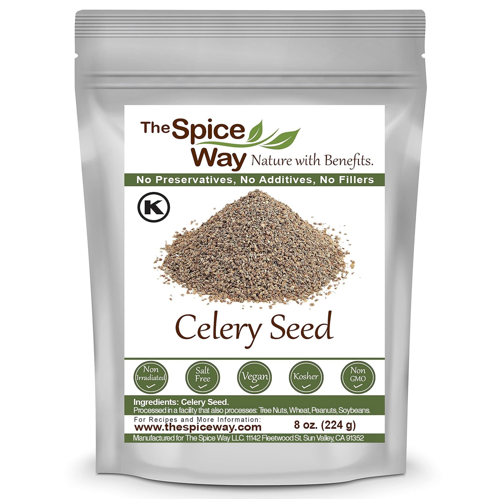 The Spice Way Celery Seed – premium whole seeds 8 oz 8 Ounce (Pack of 1)