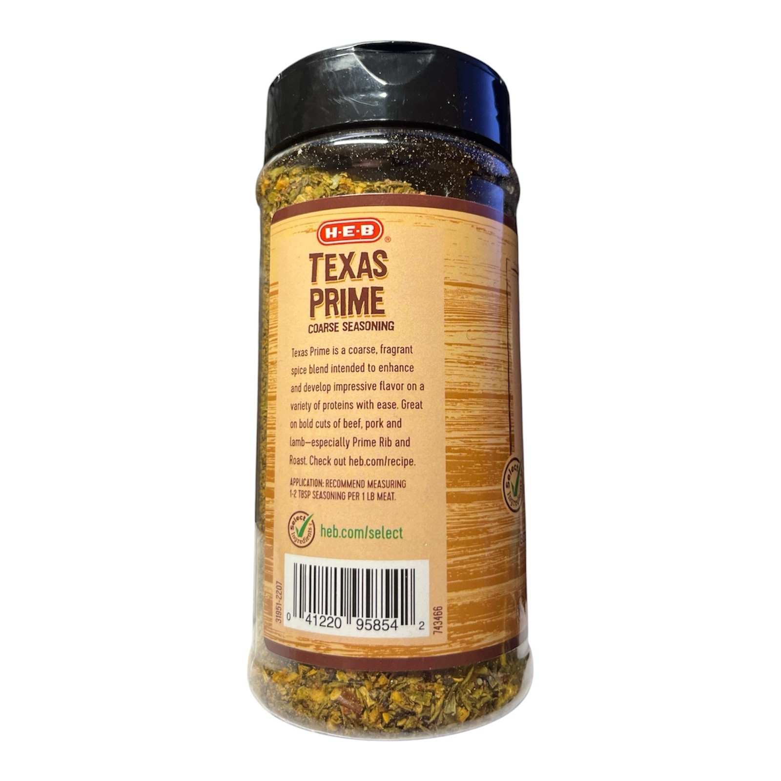 H-E-B Texas Prime Coarse Seasoning 7.62 oz BBQ Steak Beef Rub Spice Blend