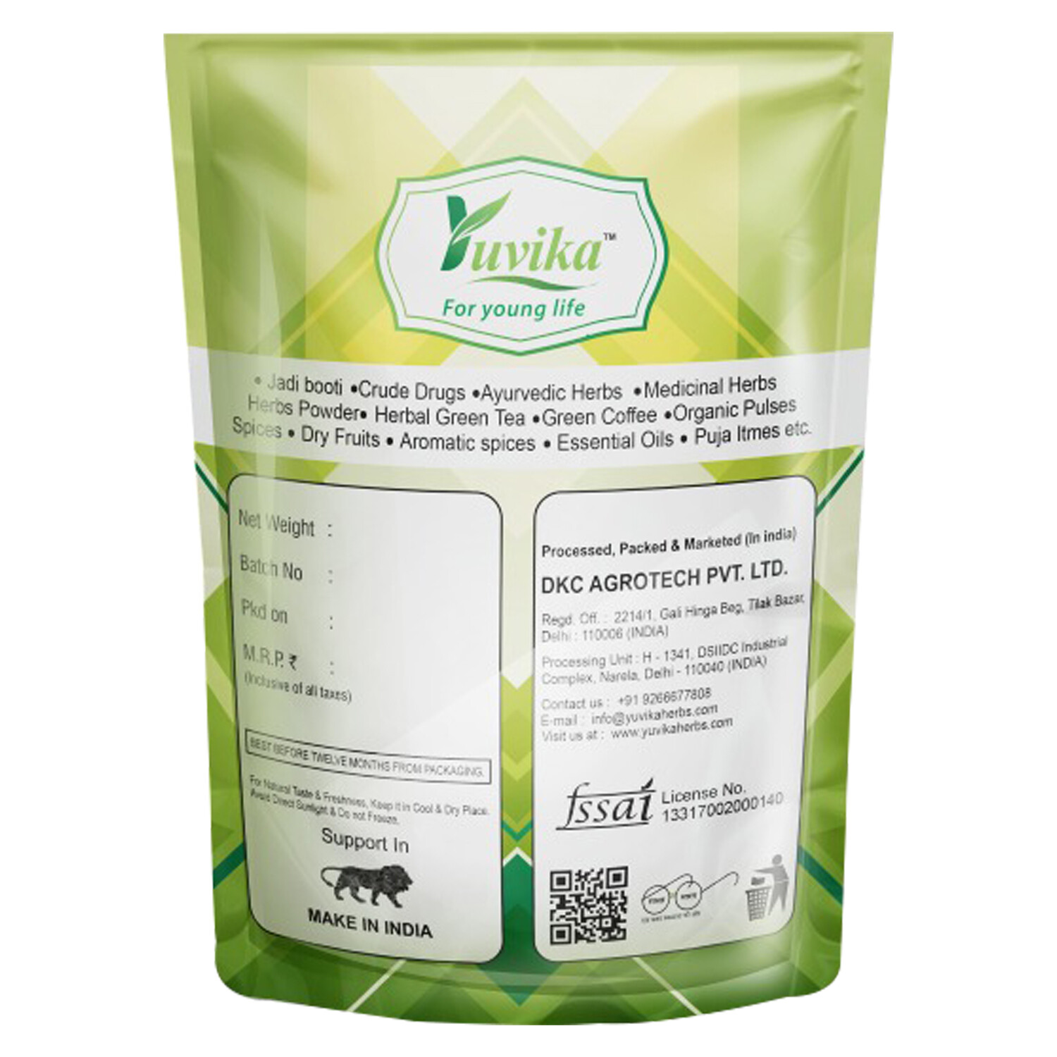 YUVIKA Beej Bidhara Asli – Vidhara Seeds – Vruddhadaru