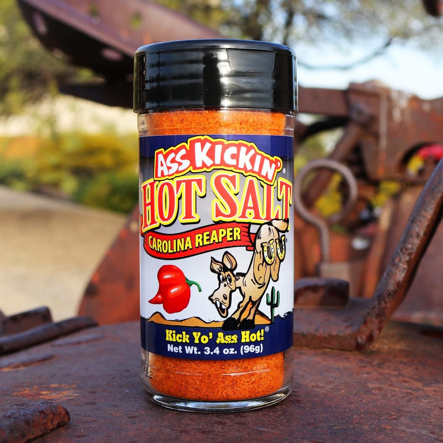 ASS KICKIN’ Hot Spicy Carolina Reaper Pepper Salt – 3.4oz. Shaker Jar -…