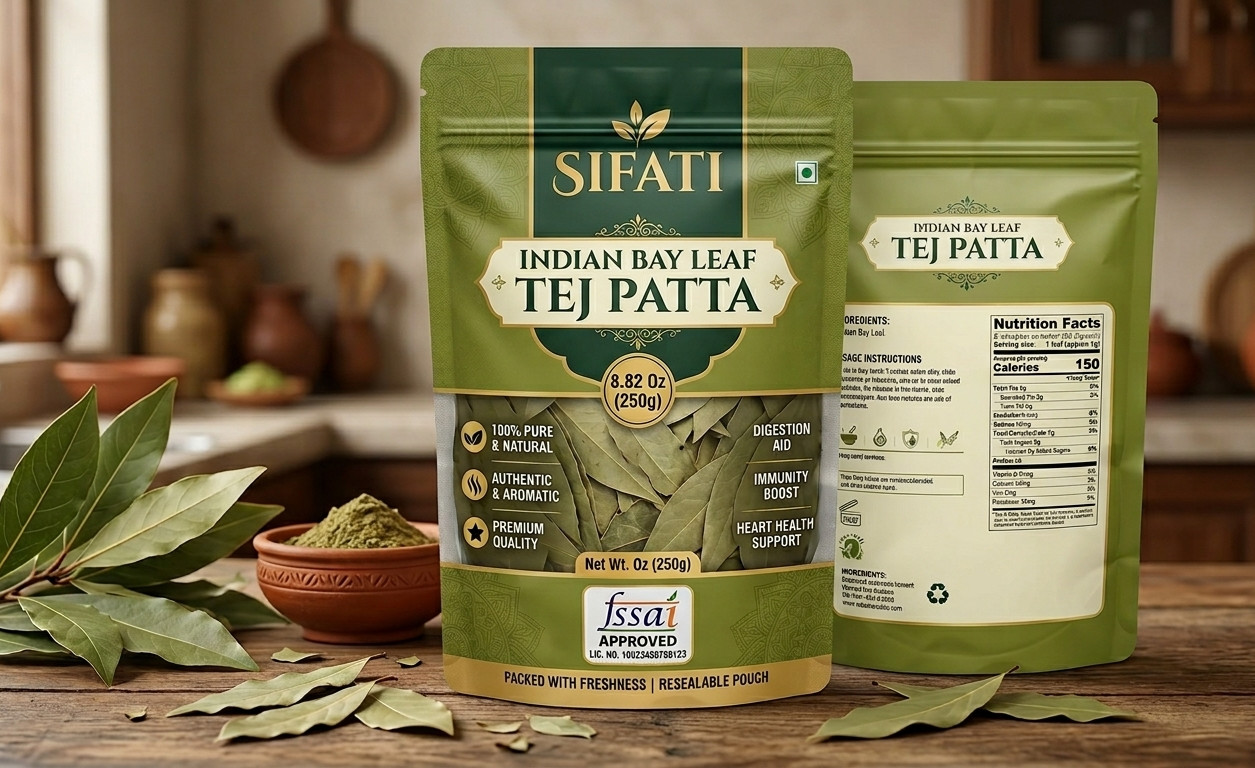 Organic Indian Bay Leaves Tej Patta – Best For Soups Stews Sauces Flavor-8.82 oz