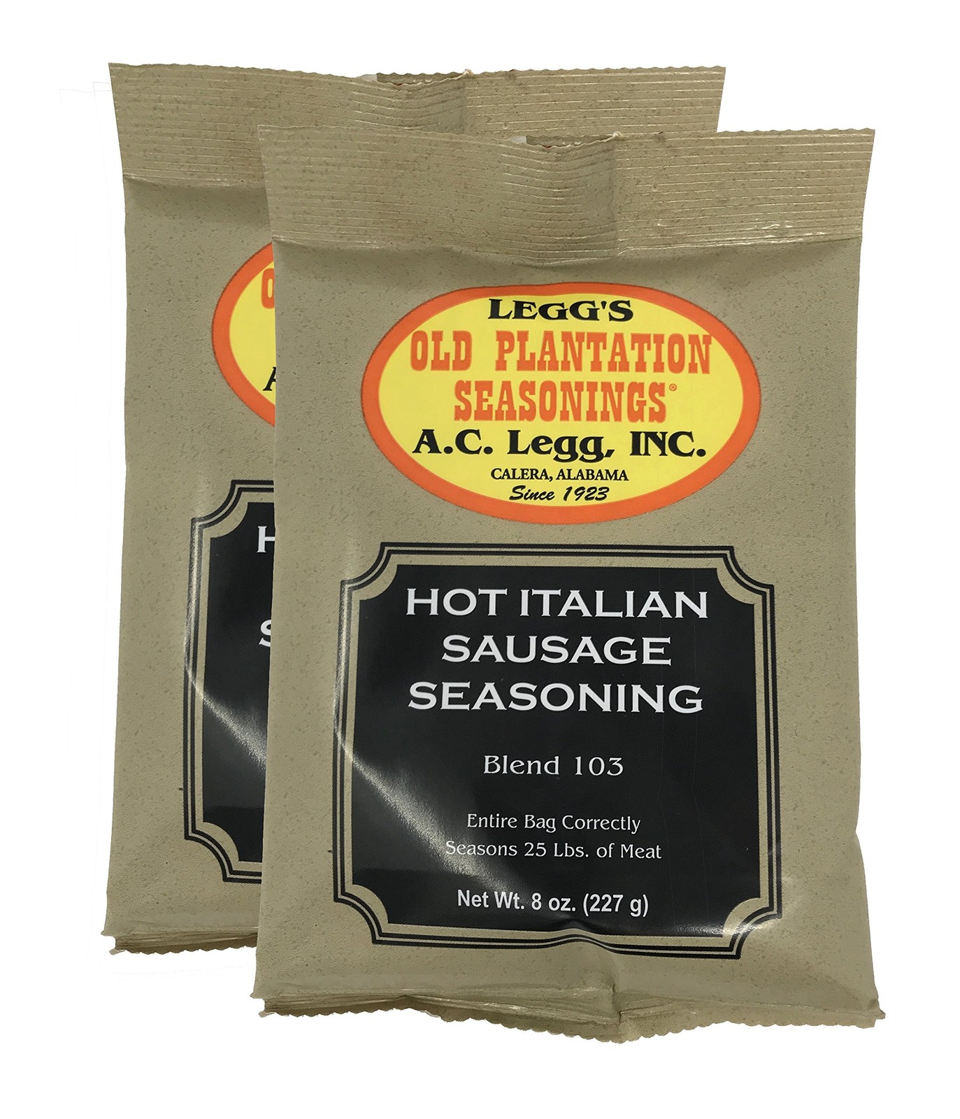 A.C. Legg, Inc. Hot Italian Sausage Seasoning, 8 oz (2 4 Ounce (Pack of 2)