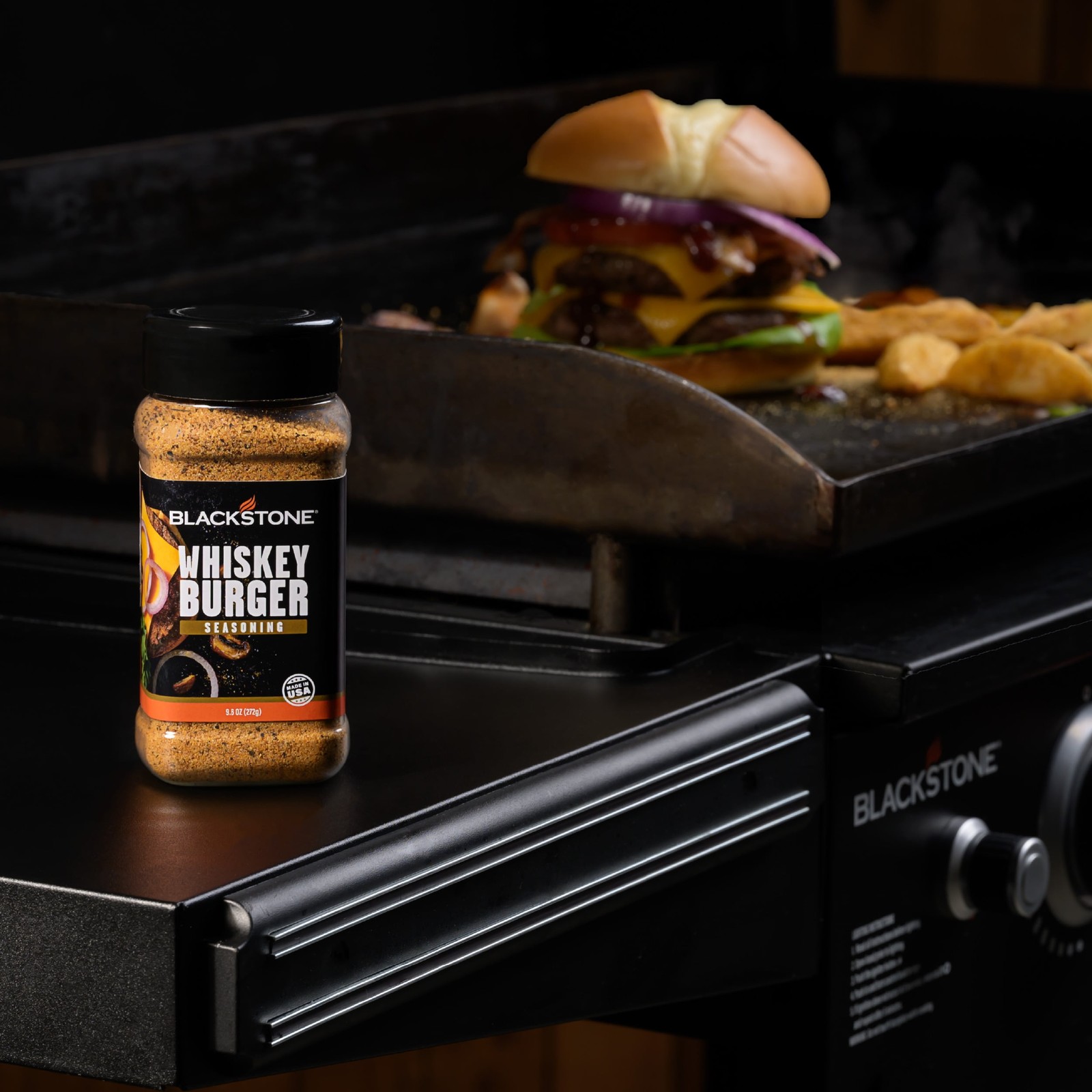 Whiskey Burger Seasoning Blend Gluten-Free 9.6 oz Jar