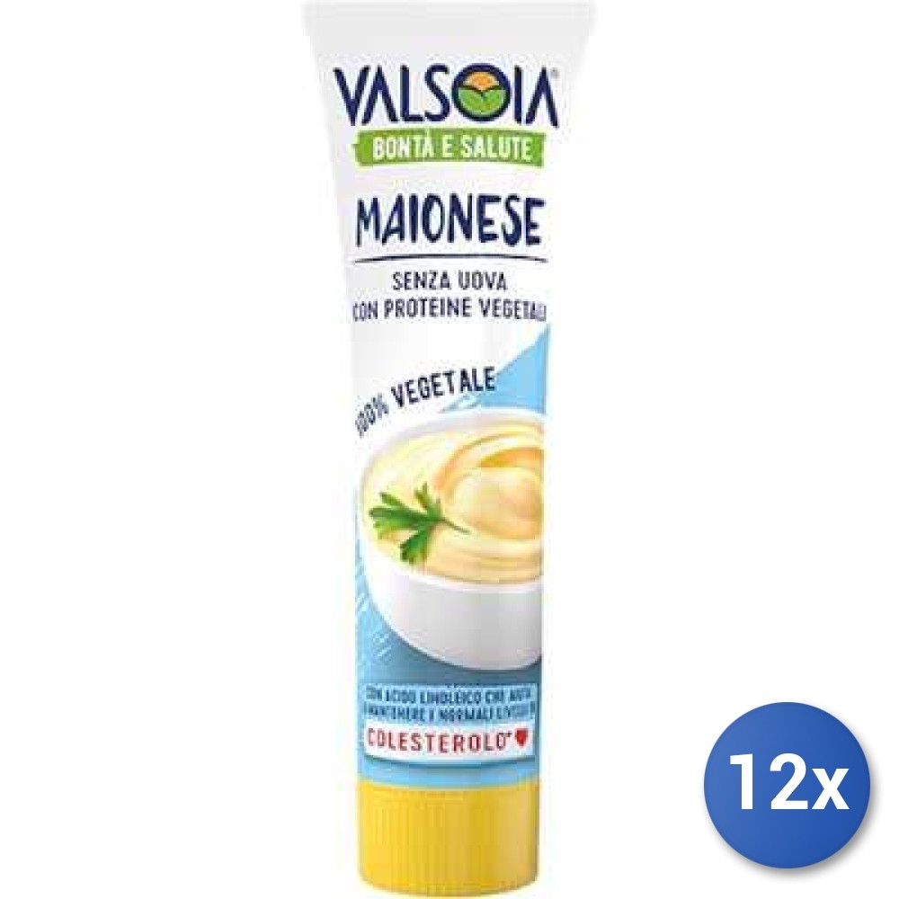 12x Multipack Valsoia Vegetable Mayonnaise 150g Tube