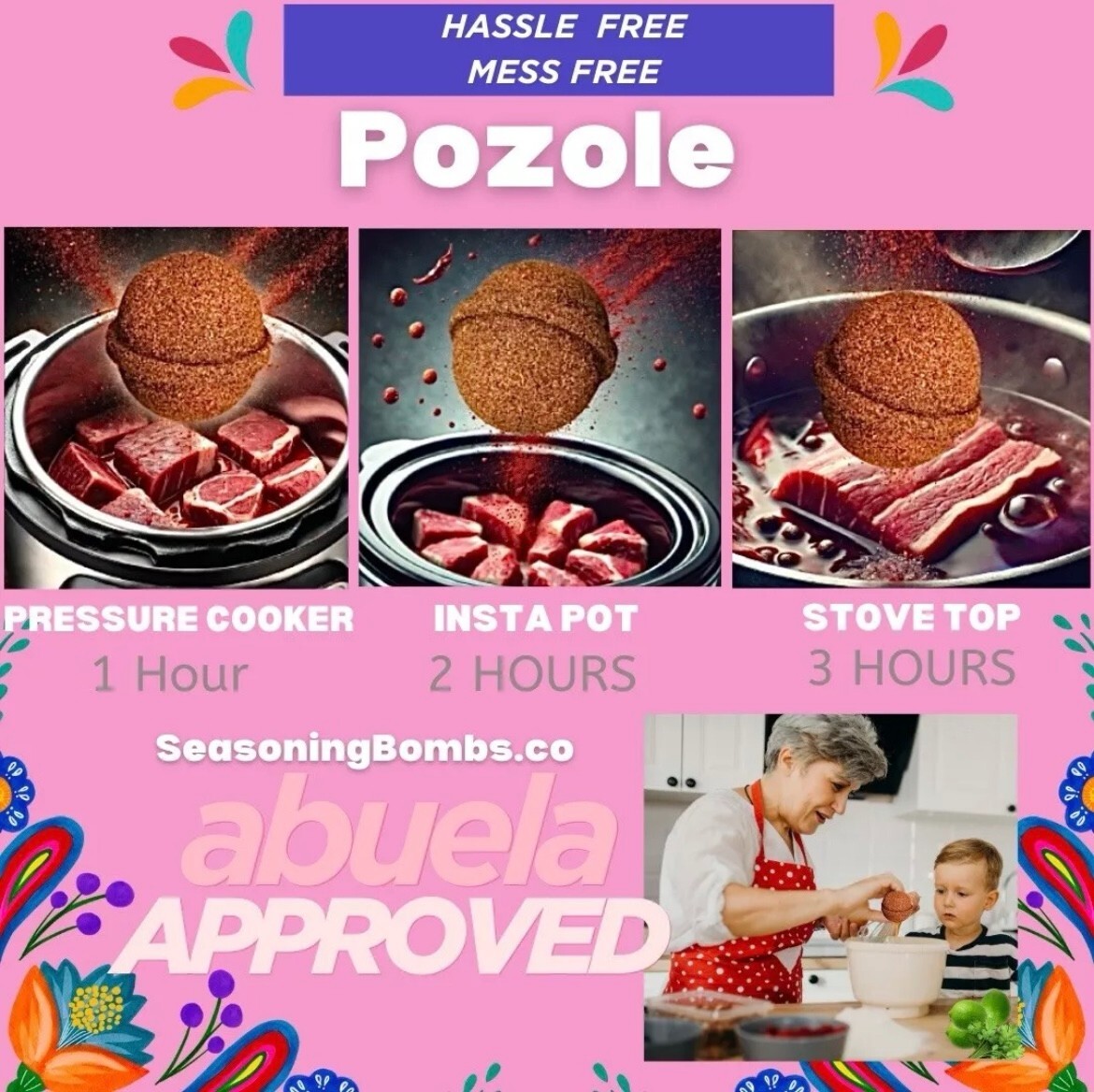 Pozole Bombs 2 pack Seasoning Bombs mexican blend spice bombs
