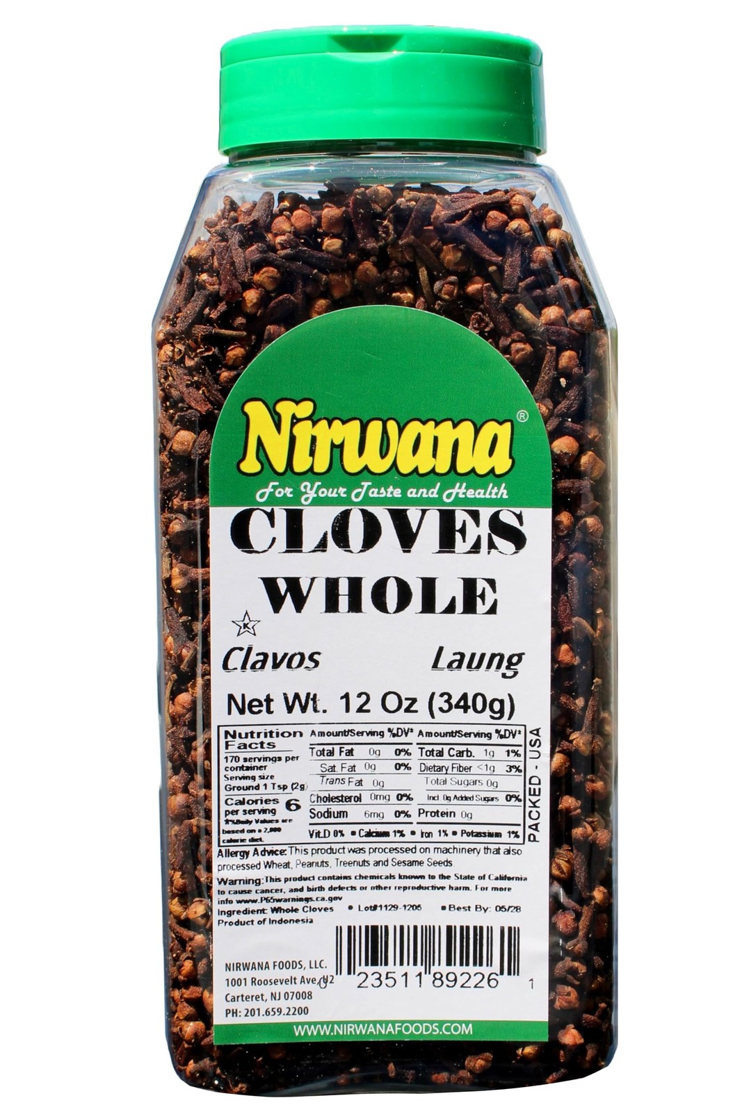 Nirwana Asian Indian Spice Cloves Whole Laung Clavo Premium Quality for 12oz