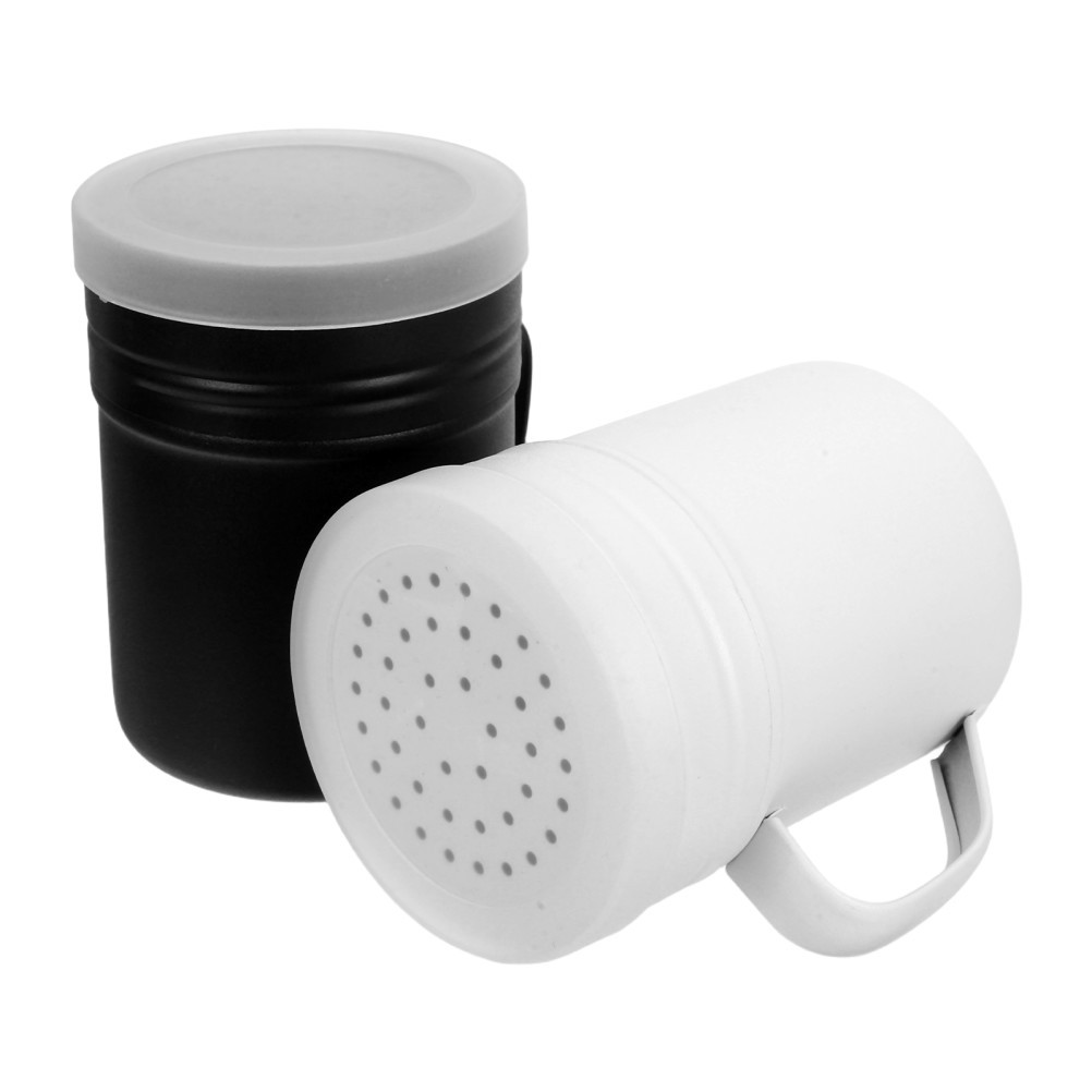 2pcs Stainless Steel BBQ Seasoning Shaker Bottle with Fine Mesh Lid & Handle,