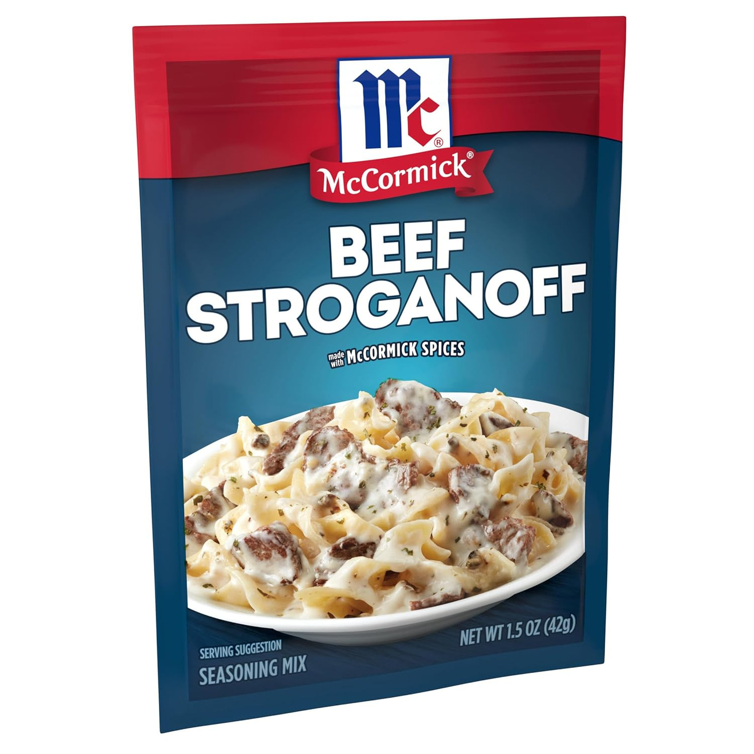 Mccormick Beef Stroganoff Seasoning Mix 1.5oz Savory Flavor for Pasta