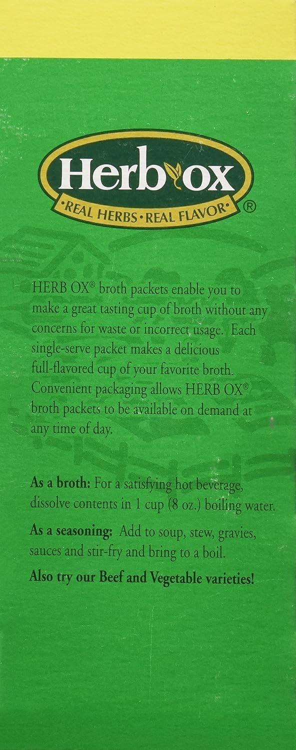 Herb Ox Chicken Bouillon Packets – 50 Sodium-Free Servings for Flavorful Meals