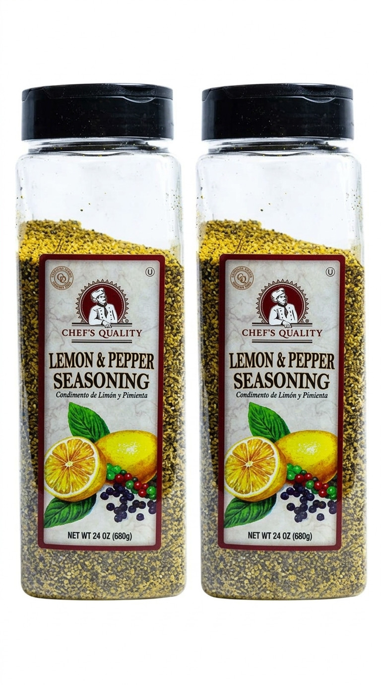 2 Pack Lemon Pepper Seasoning 24 oz – Chef’s Quality Premium – Free Shipping