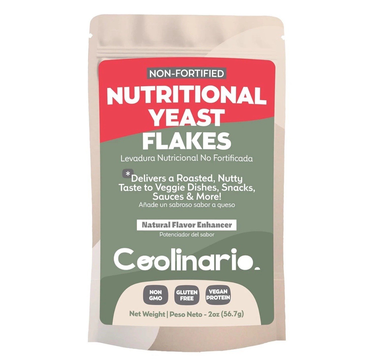Non Fortified Nutritional Yeast Flakes 2 Oz Seasoning with Roasted, Nutty Fl…