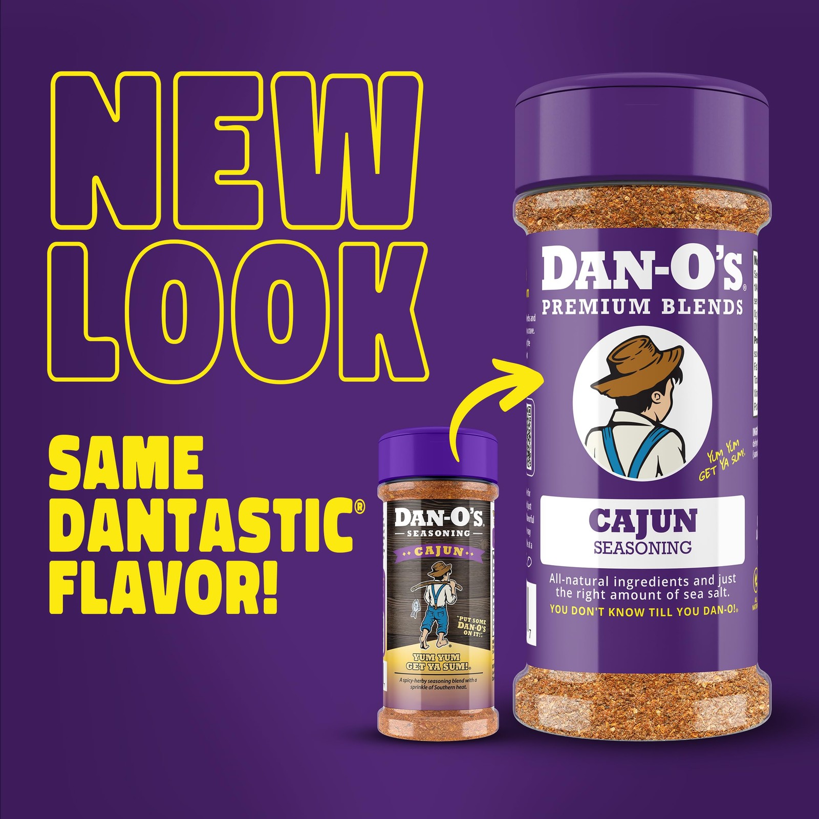 Dan-O’s Cajun Seasoning, 2.8 oz Bottle, 2 Pack, Spicy Ounce (Pack of 2)