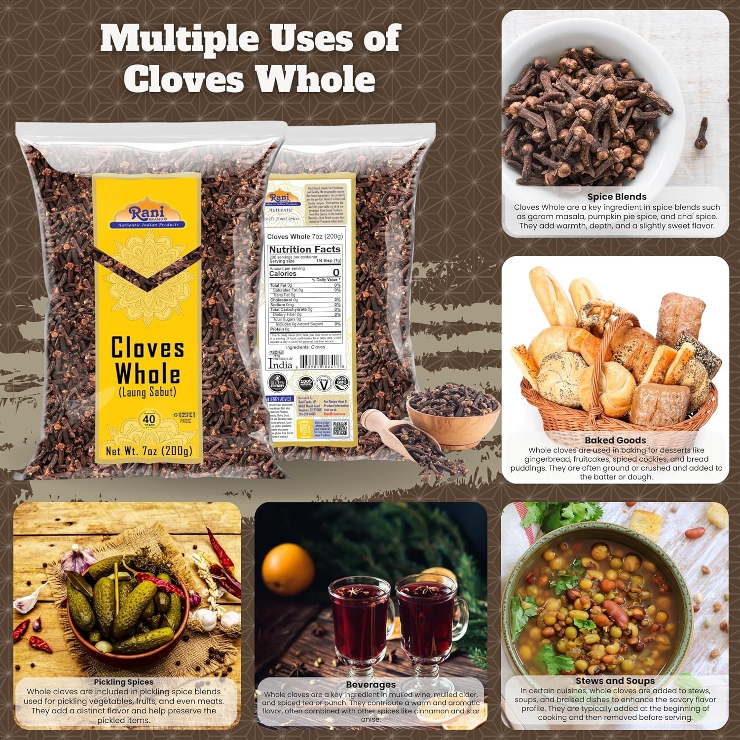 Cloves Whole (Laung) 3.5oz (100g)