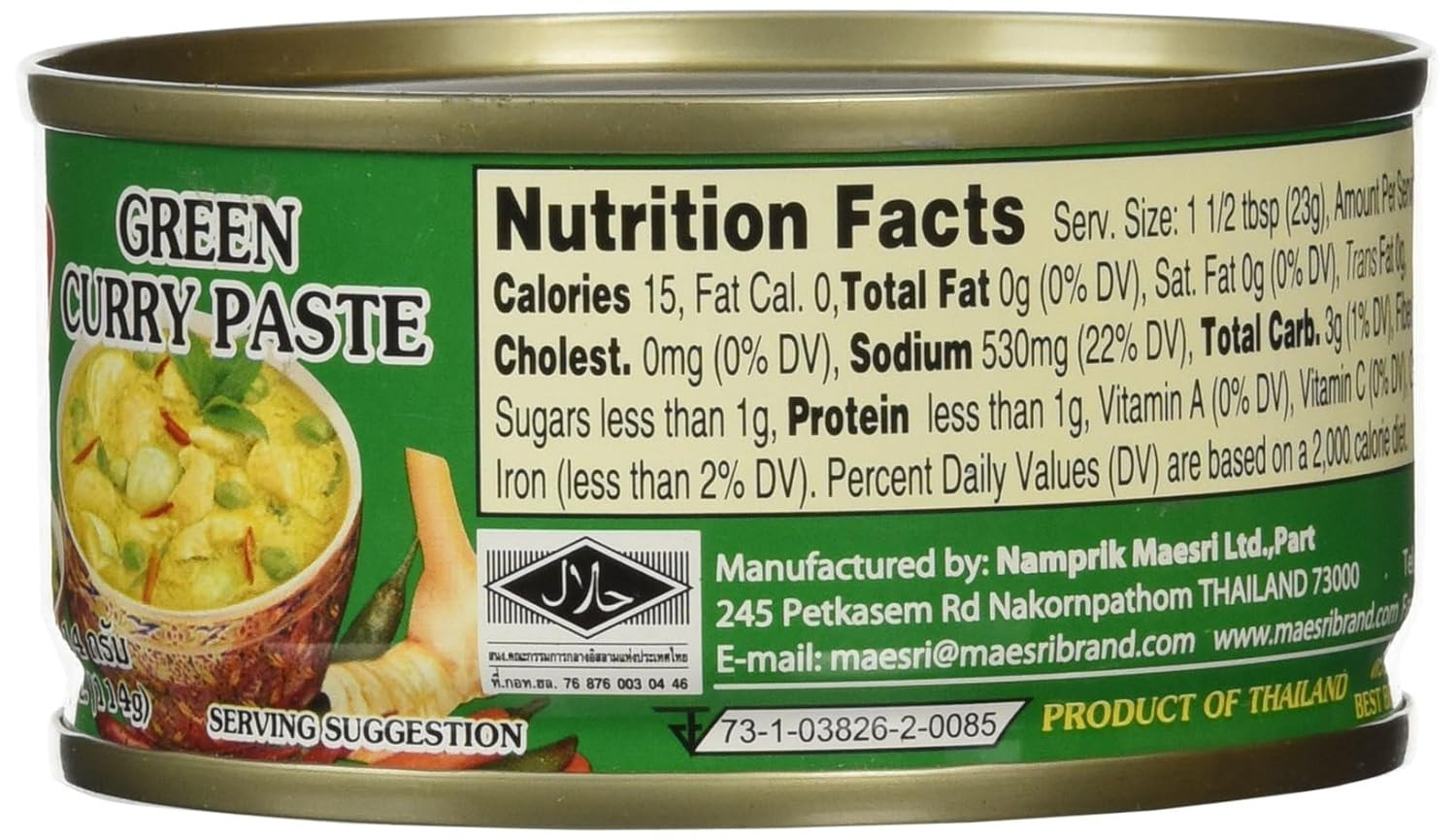 Maesri Green Curry Paste, 4-Ounce