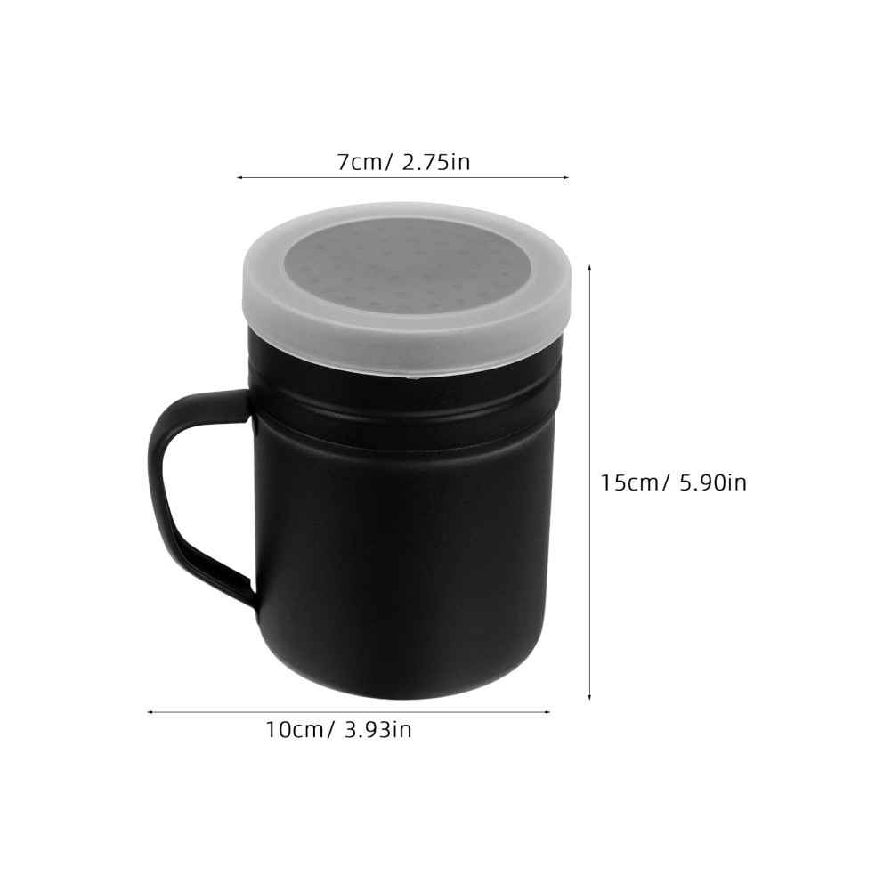 2pcs Stainless Steel BBQ Seasoning Shaker Bottle with Fine Mesh Lid & Handle,