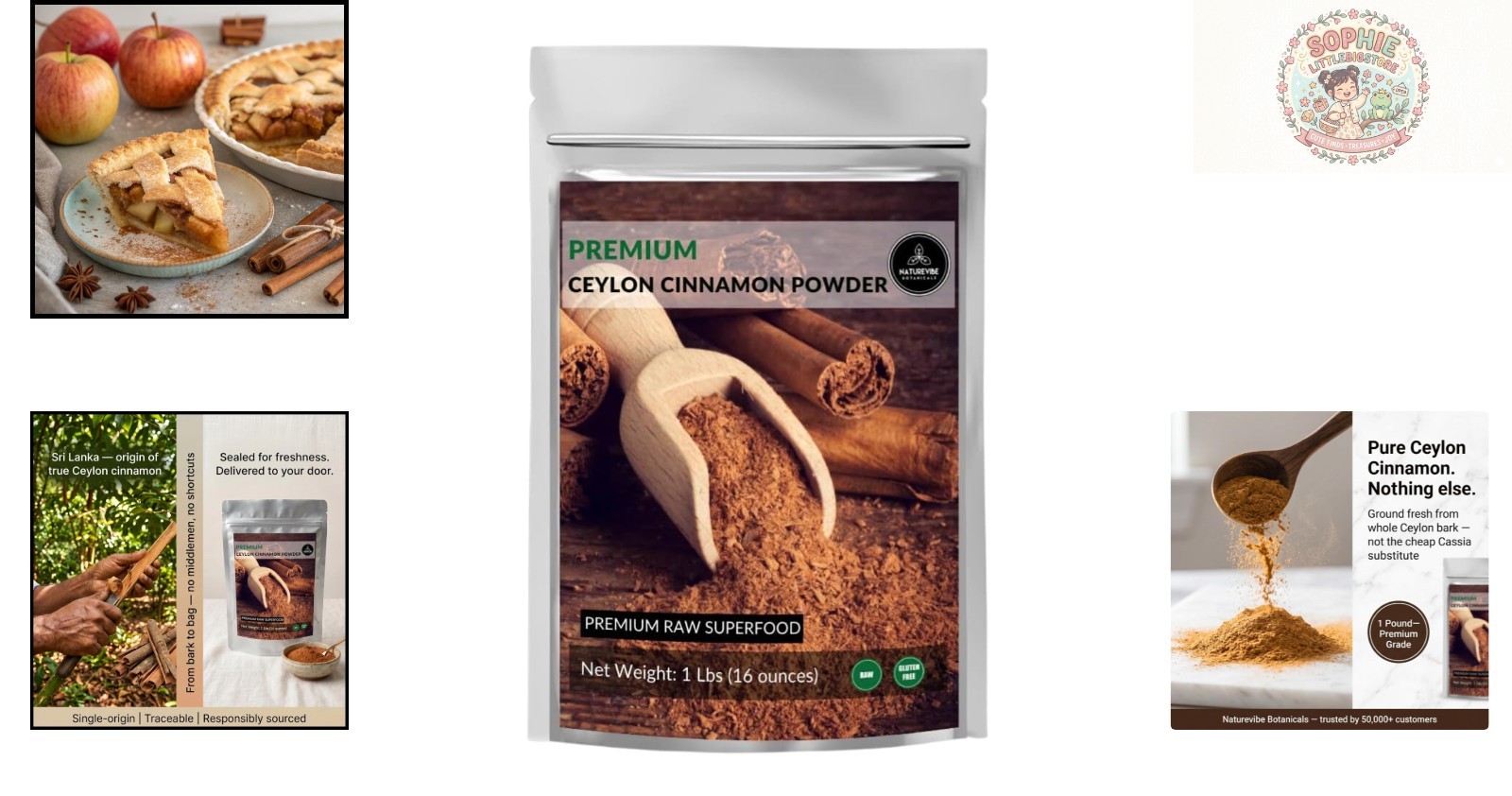 Ceylon Cinnamon Powder 1lb – Gluten-Free & Keto Friendly Antioxidant