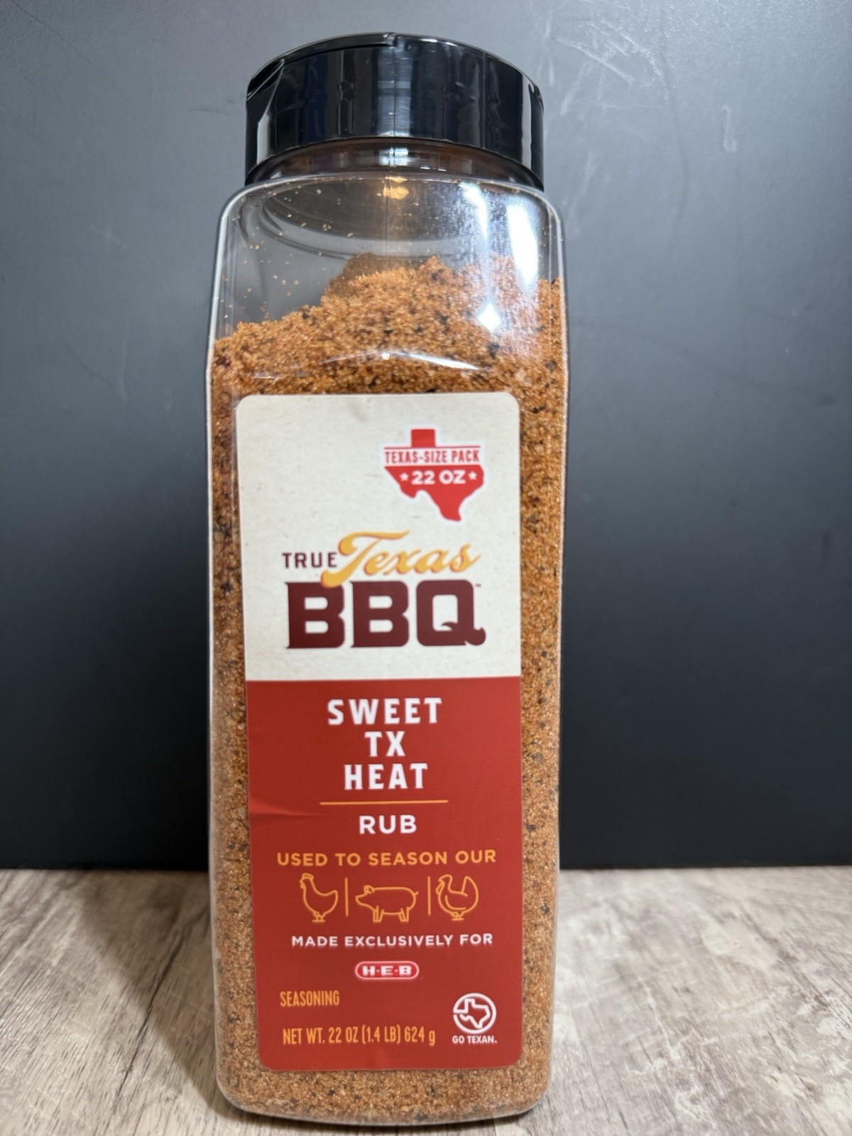 BBQ Seasoning – H‑E‑B Texas Originals Sweet TX Heat – Texas-Size Pack 22oz
