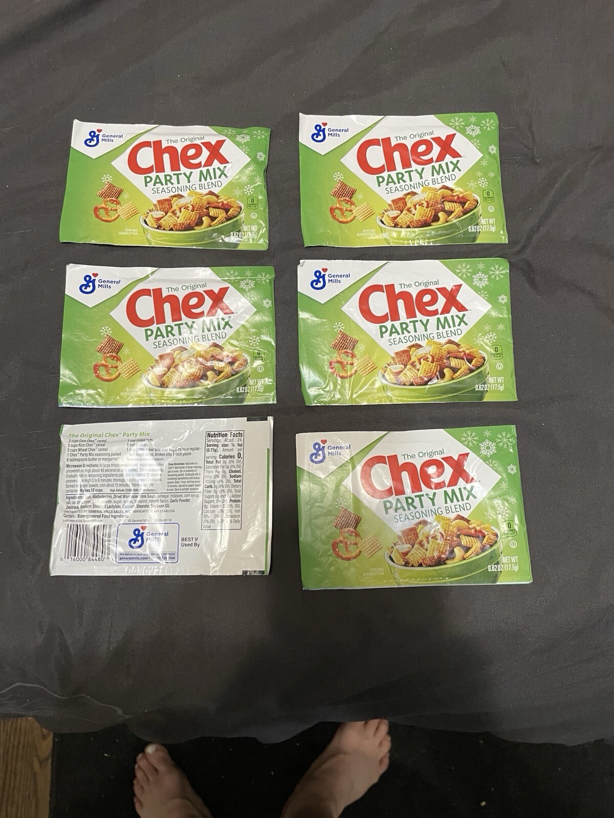 The Original Chex Mix Seasoning Packets .62oz – Lot of 6 – Exp 11/2026 FREE SHIP