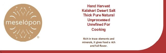 Kalahari Desert Salt Thick Pure Hand Harvest, Natural Unrefined Cooking Salt