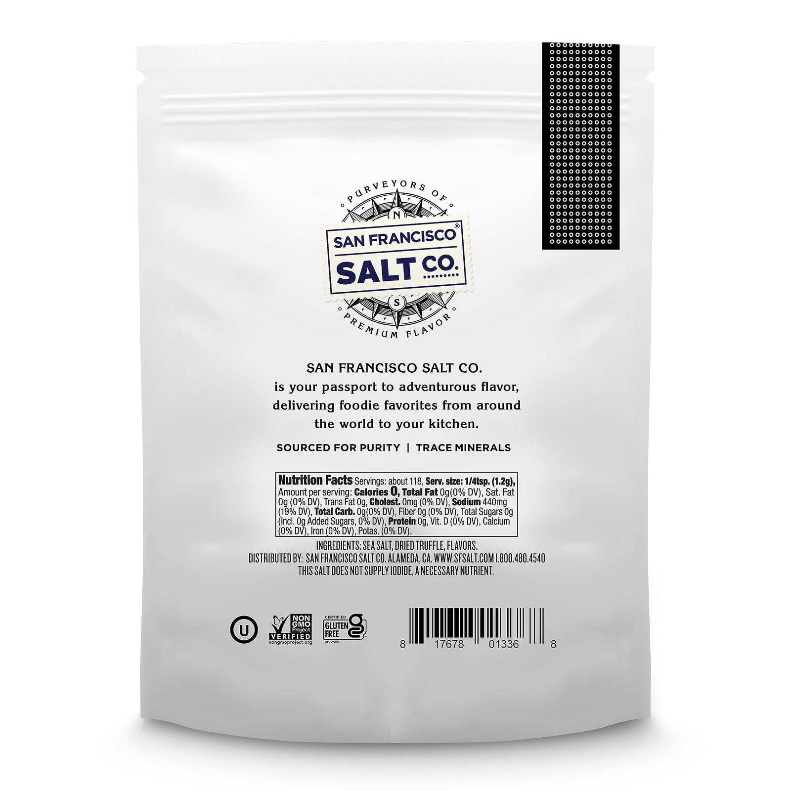 Italian Black Truffle Salt 5 oz. Resealable Pouch – San Francisco Salt Company