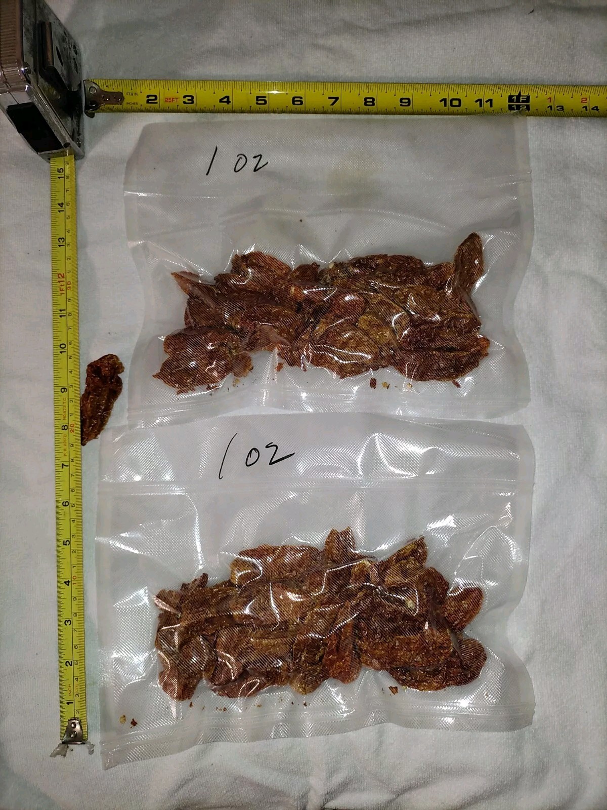 (2) 1oz. Packs Dehydrated Whole GHOST PEPPERS-Spice HOT