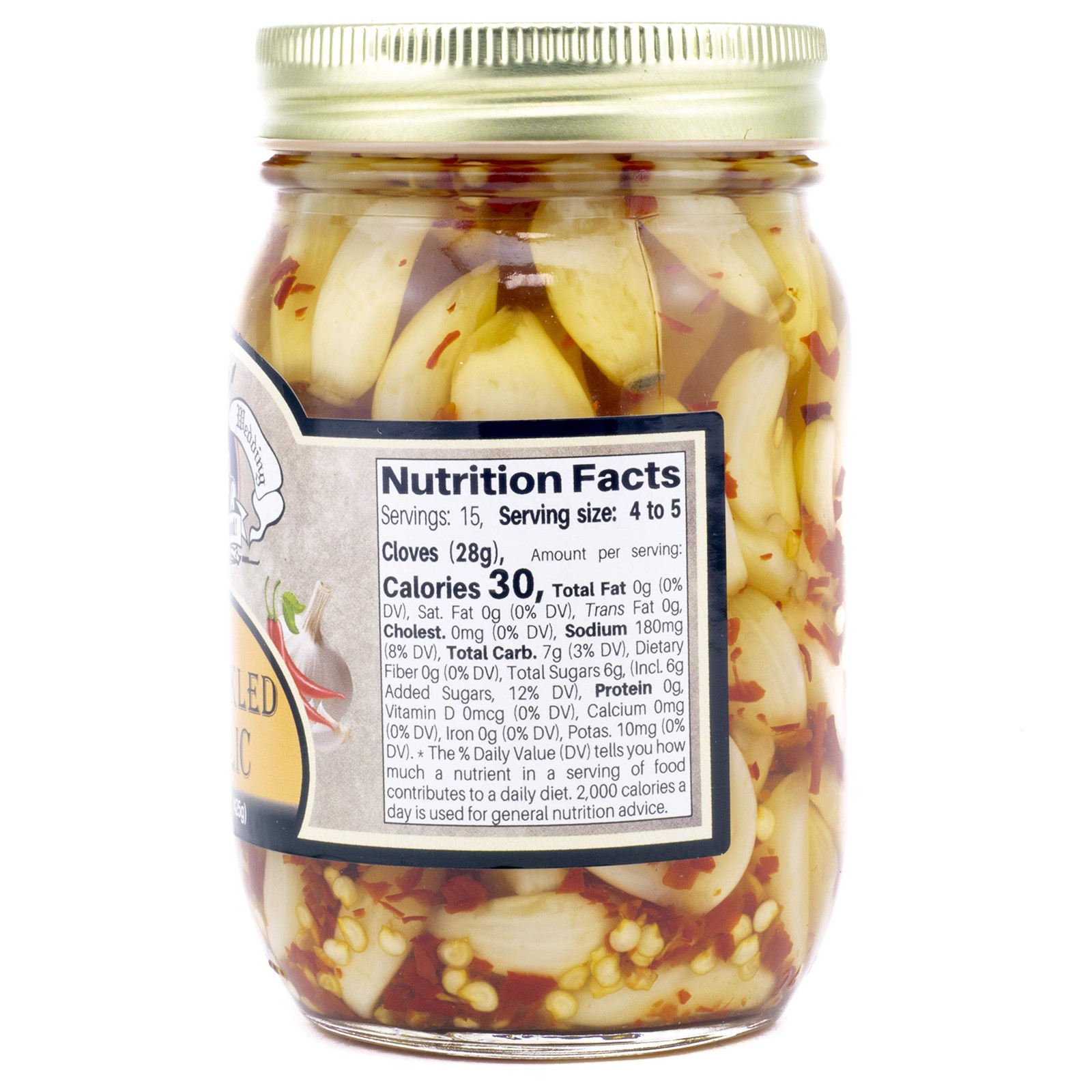 Amish Wedding All-Natural Hot Pickled Garlic 15 Ounces (2 2 Pound (Pack of 1)