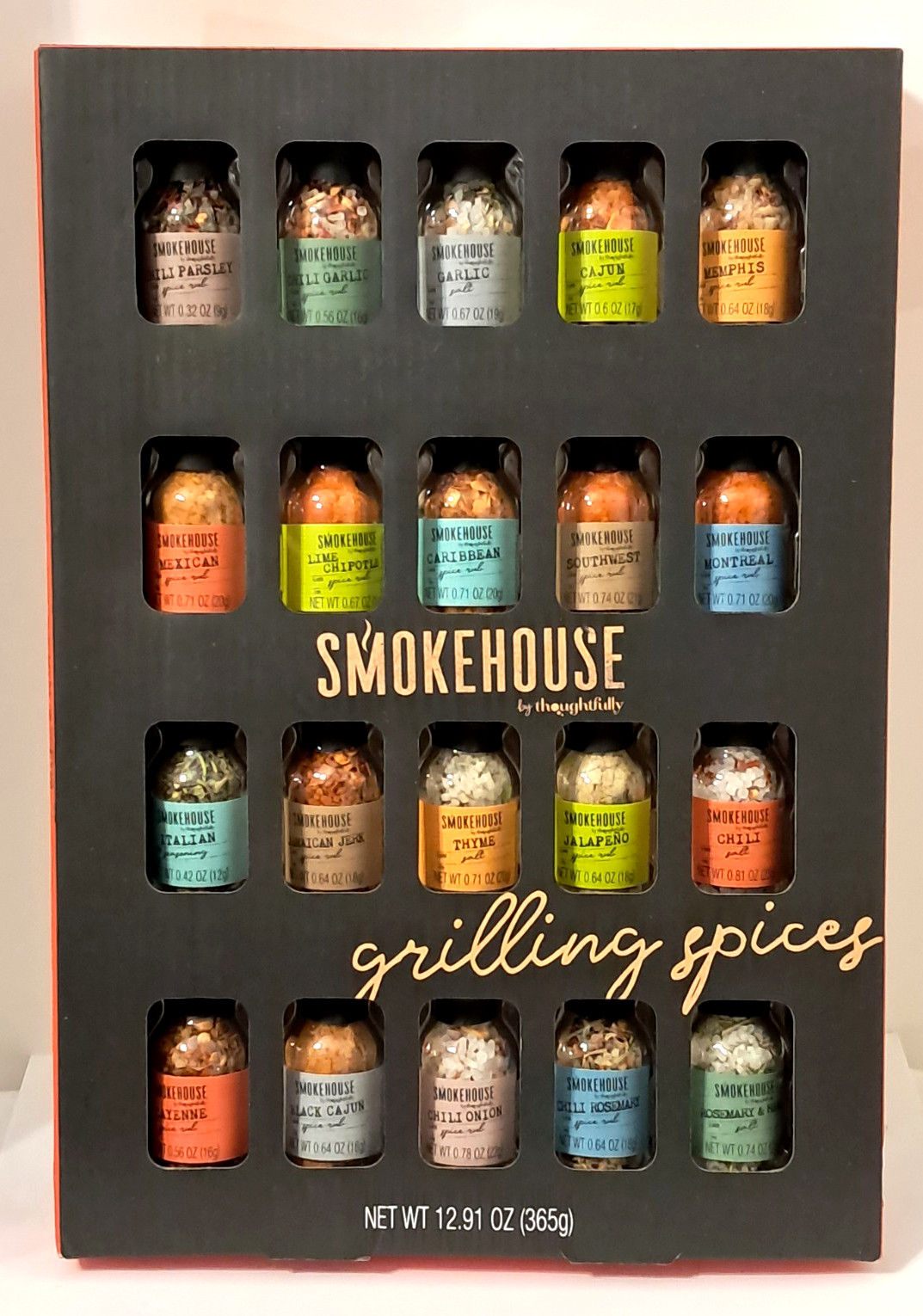 Smokehouse Grilling Spices Gift Set 20 Mini Jars Boxed Gourmet Rubs NIB