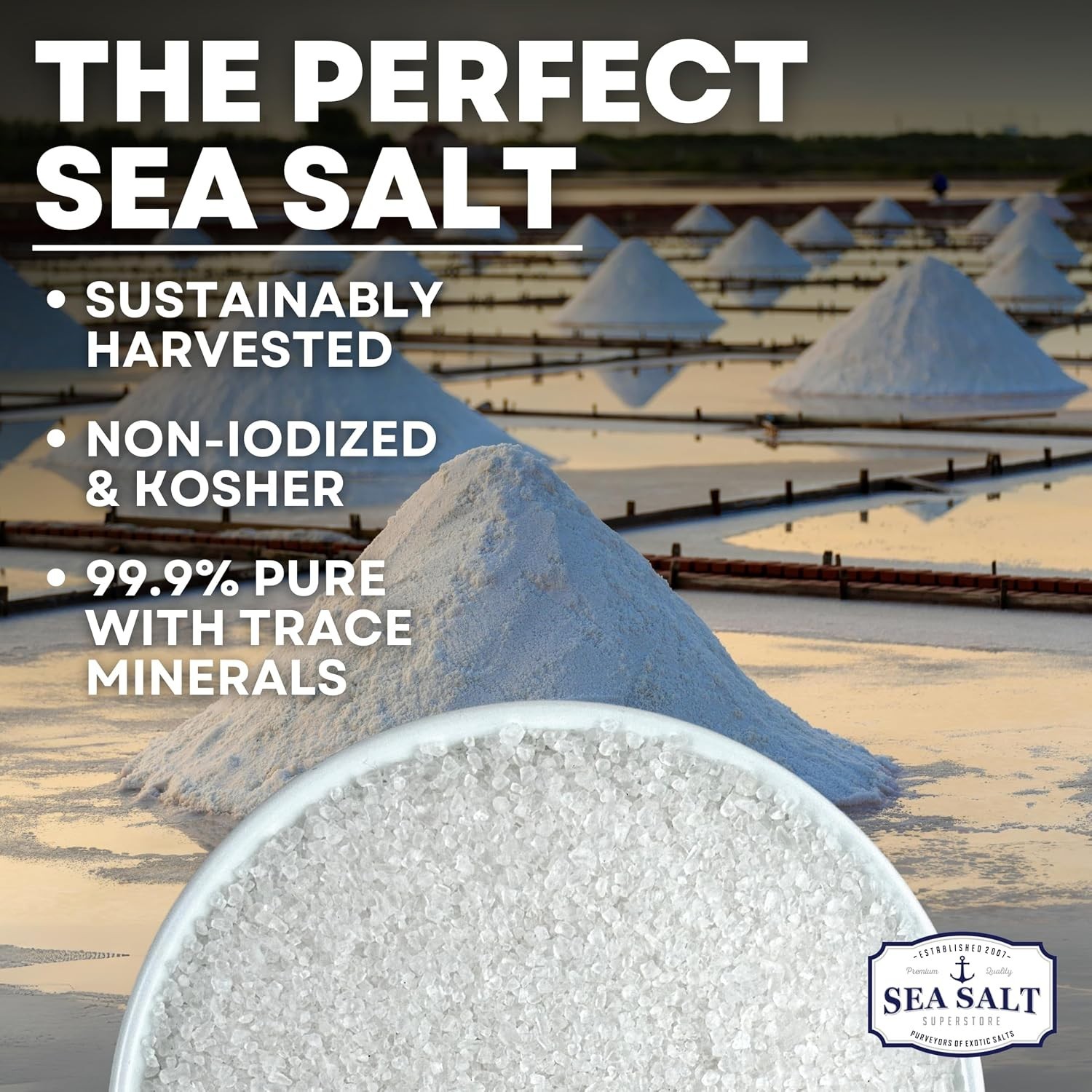 Coarse Sea for Grinder Refill, Coarse Grain Kosher, Non-Iodized for Cooking, …