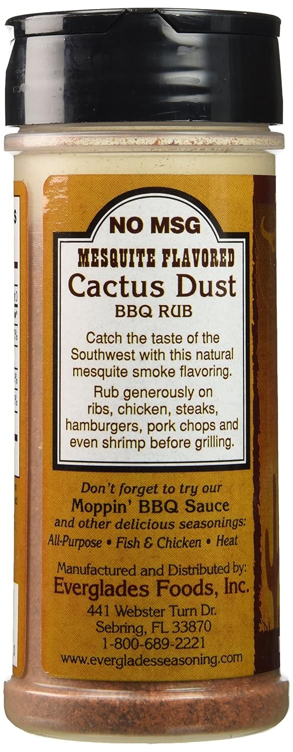 Everglades Cactus Dust BBQ Rub 6 oz. Mesquite Caramelizing Blend 6-Pack