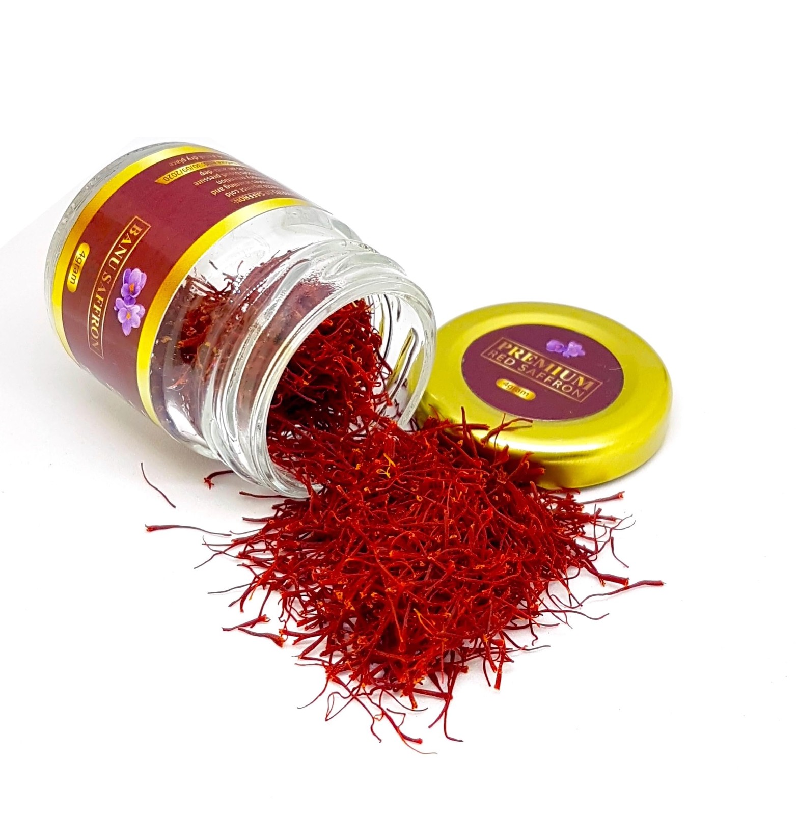 Organic Saffron Threads 4 Grams All Red Certified Grade A – Premium Spice