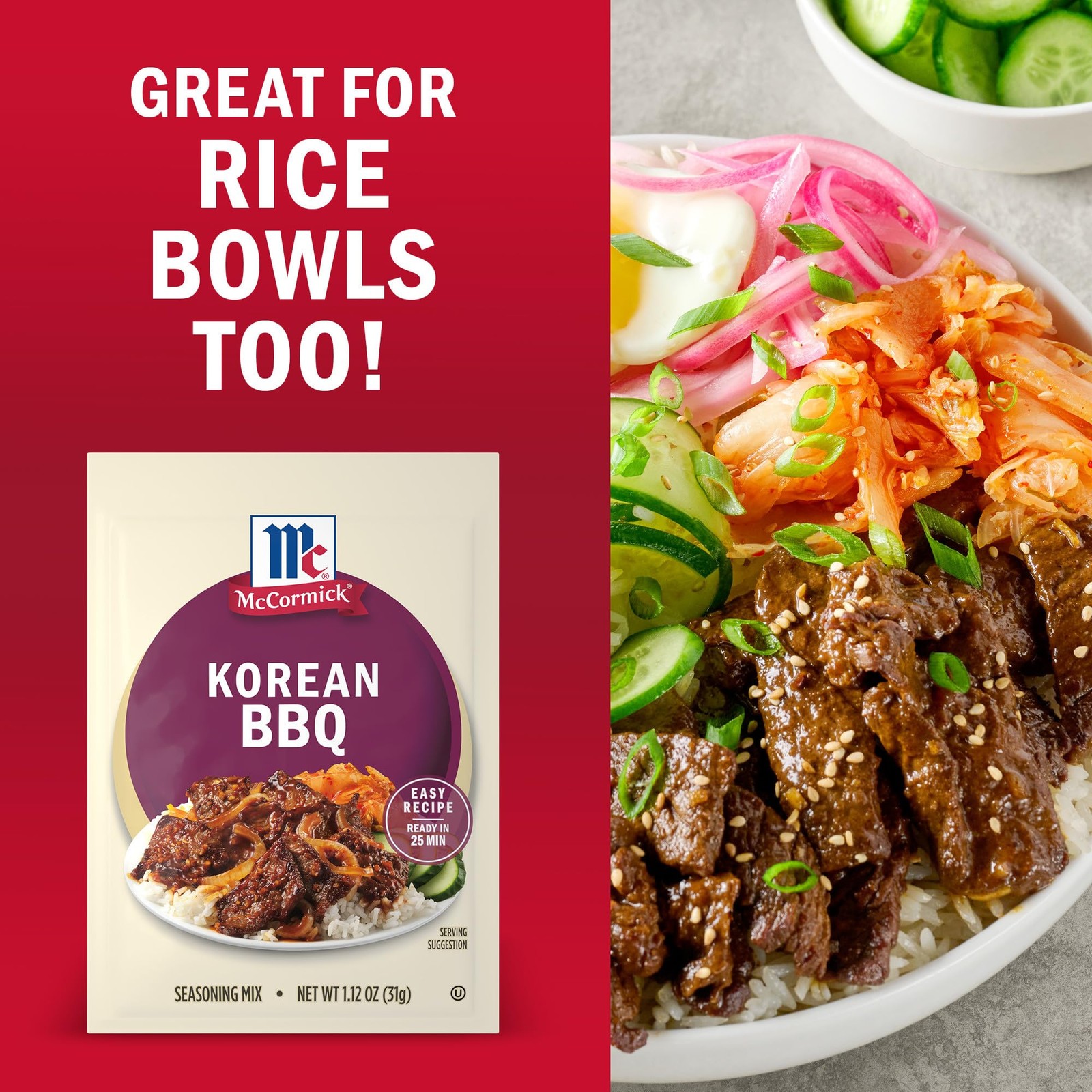 McCormick Seasoning Mix Packet Korean BBQ 3 Pack